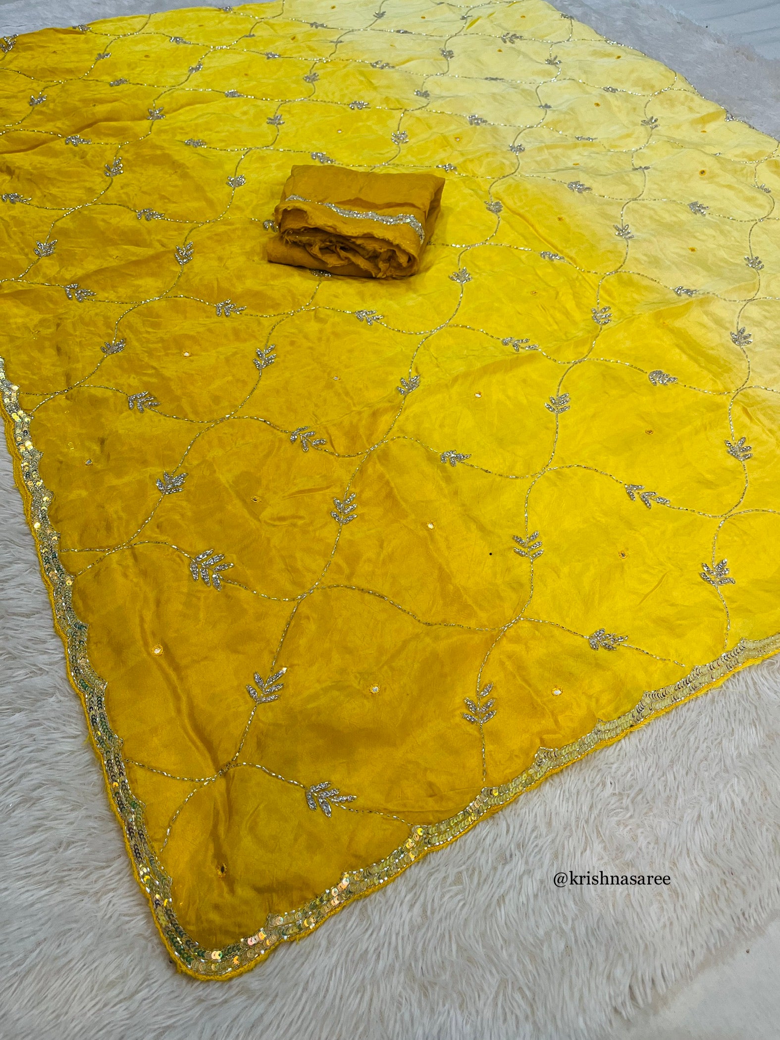 Pure Upada Silk Saree With Handwork