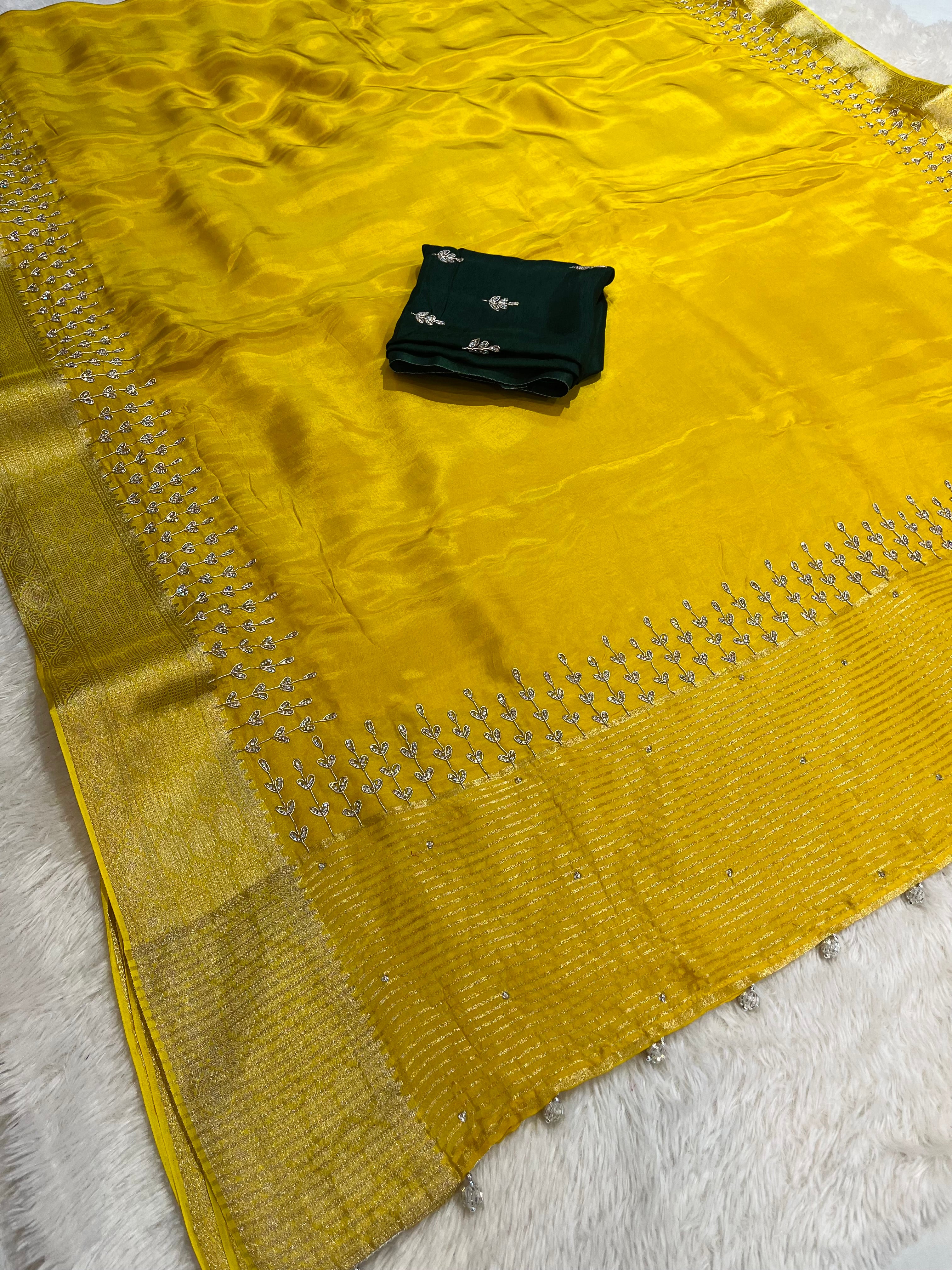 Designer H.O. Silk Saree With Premium Handwork