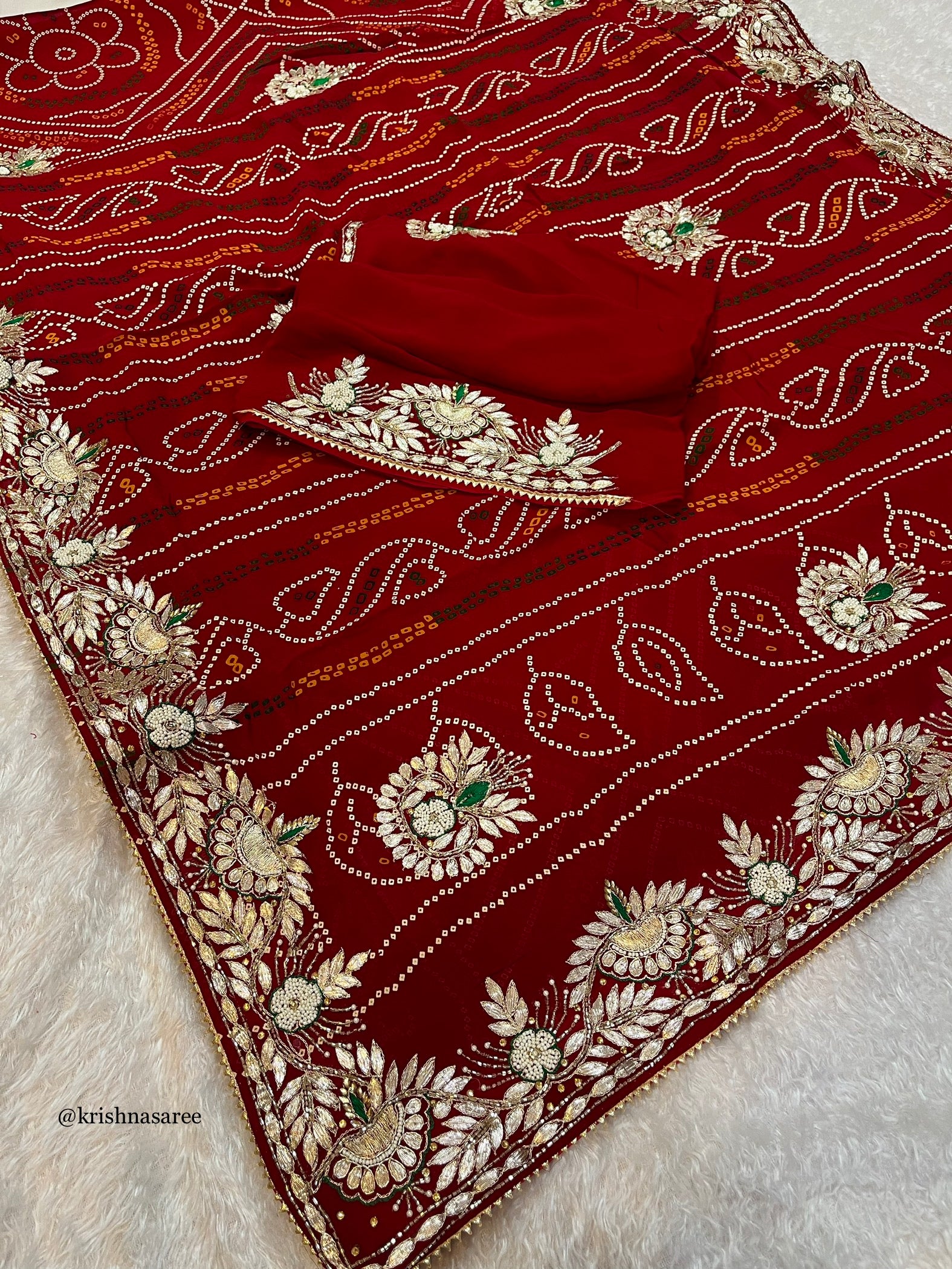 Pure Viscose Georgette Traditional Saree With Handwork