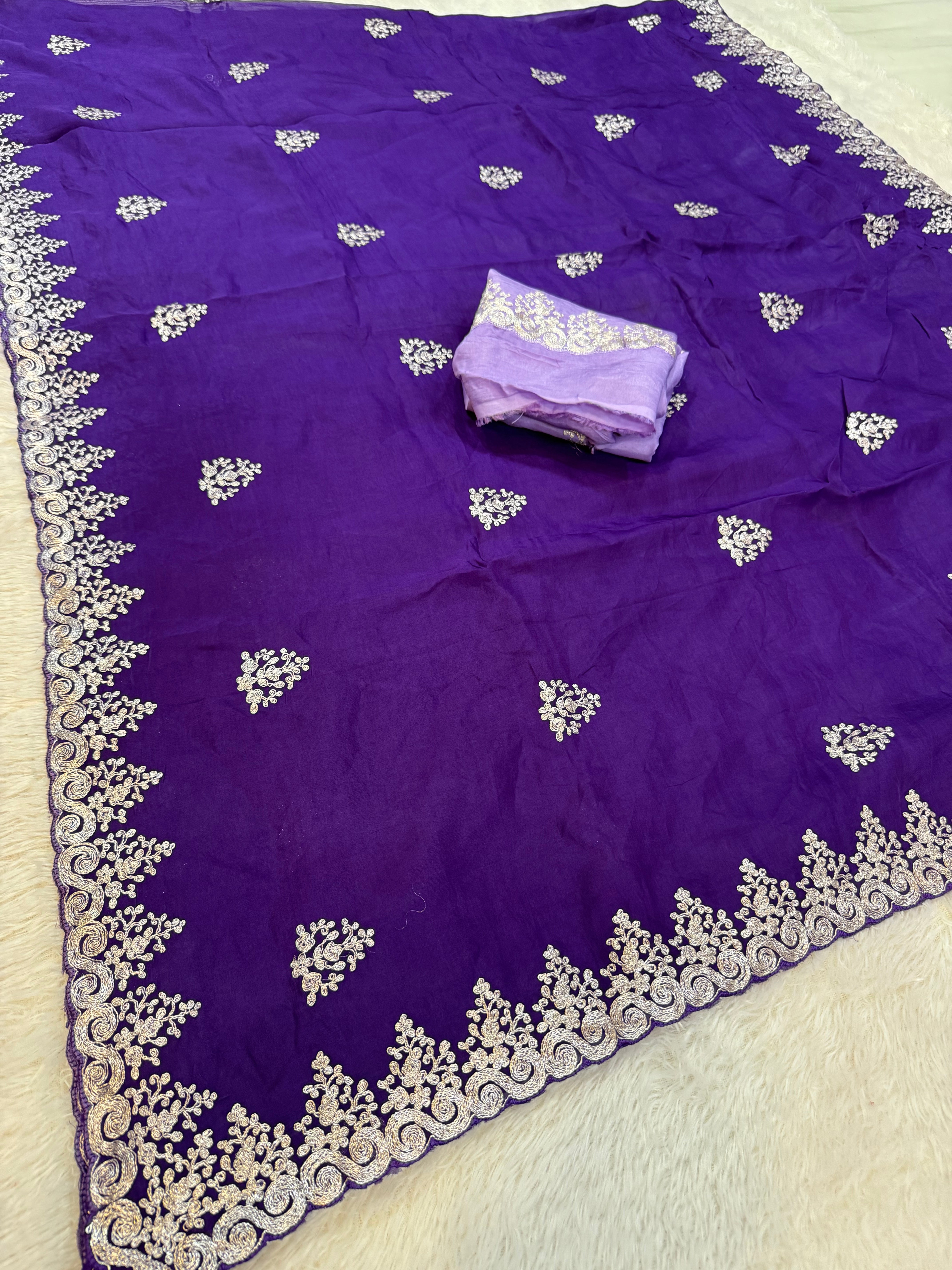Beautiful Pittun Work Saree Saree