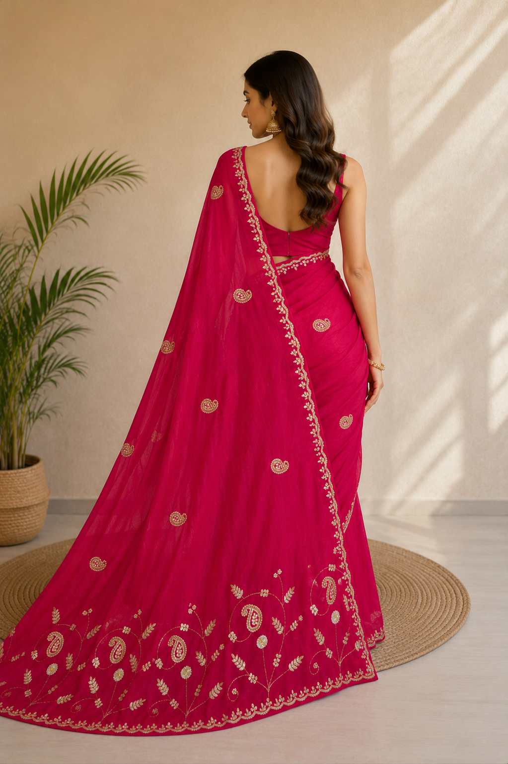 Designer Pure H O Silk Saree With Handwork