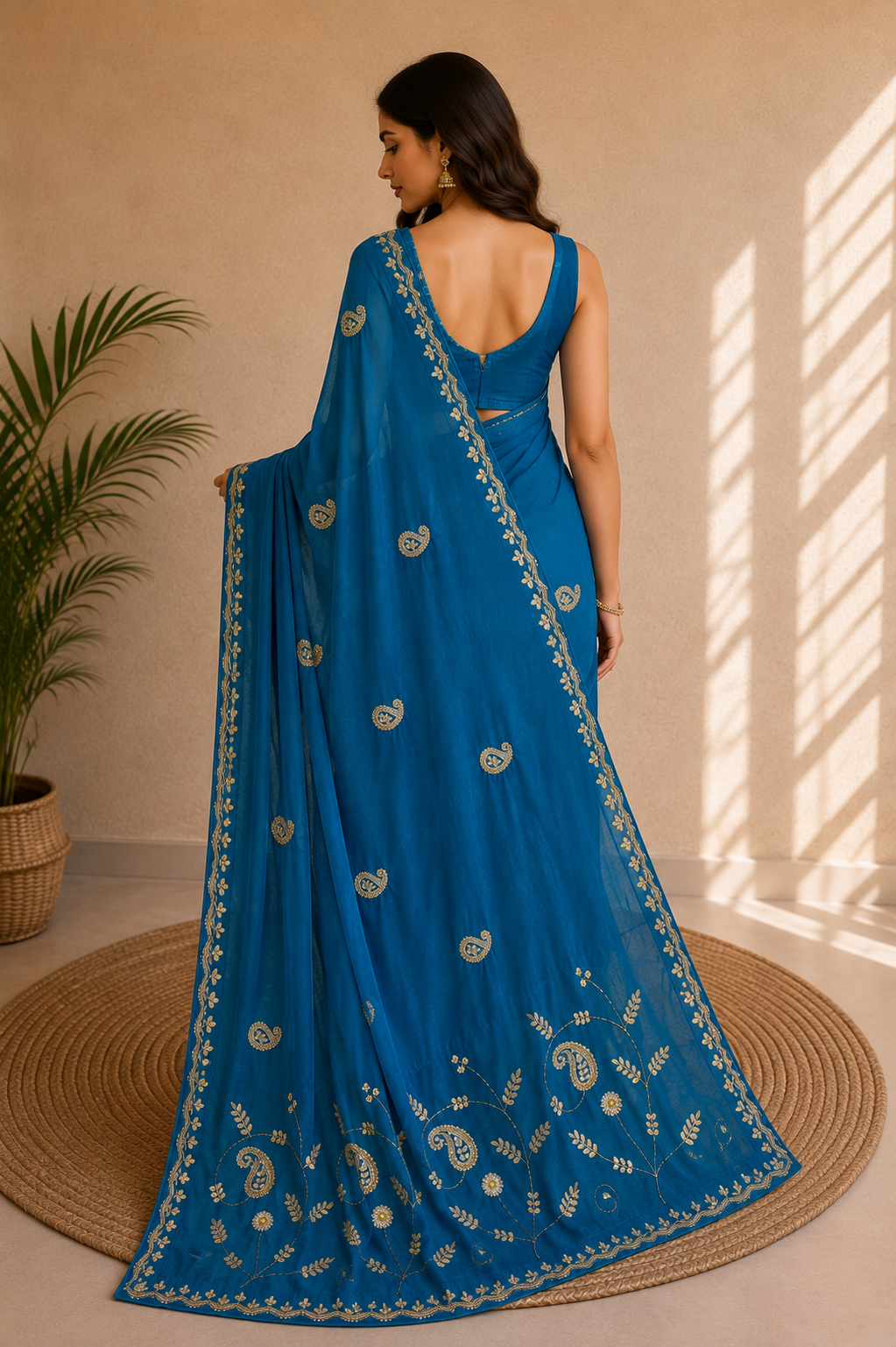 Designer Pure H O Silk Saree With Handwork
