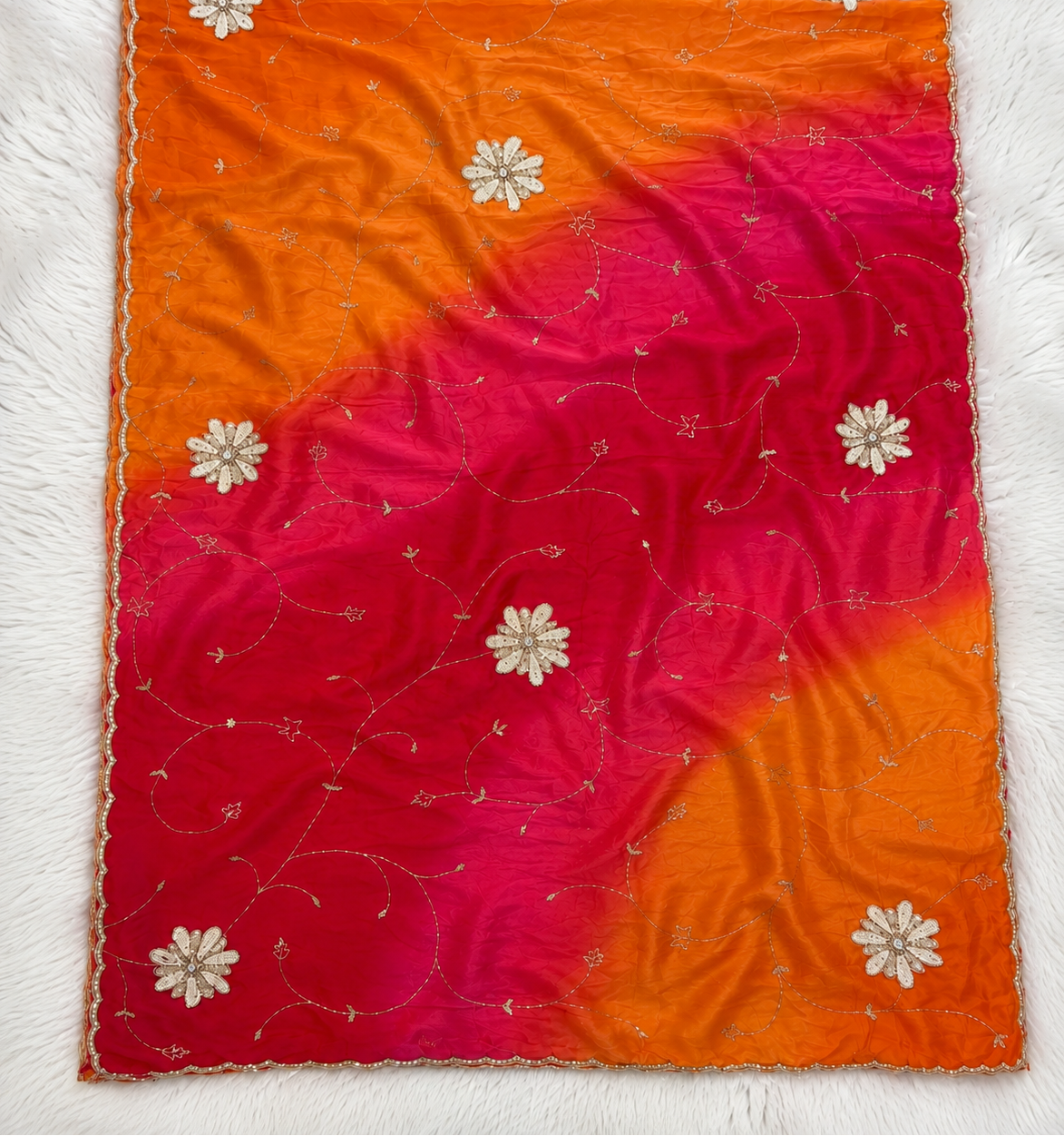 Pure H O silk Saree With JAL work