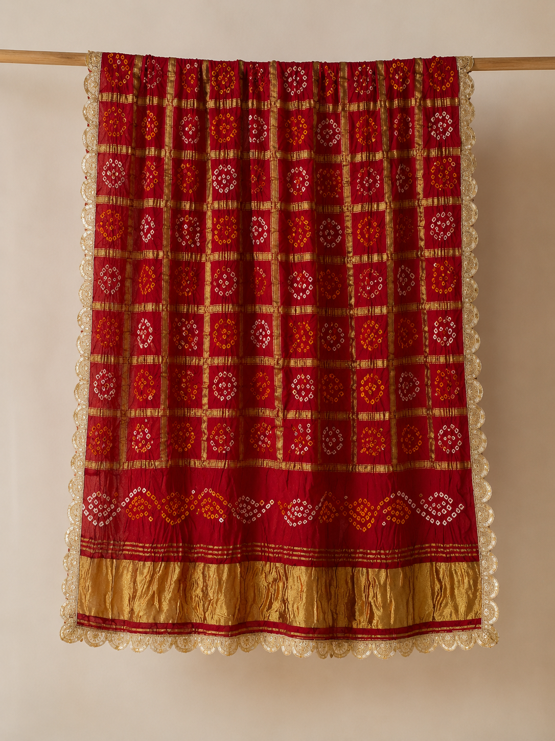 Beautiful Cosmos Febric Lehenga With Handwrok X Ghatchola Bandhani Dupatta