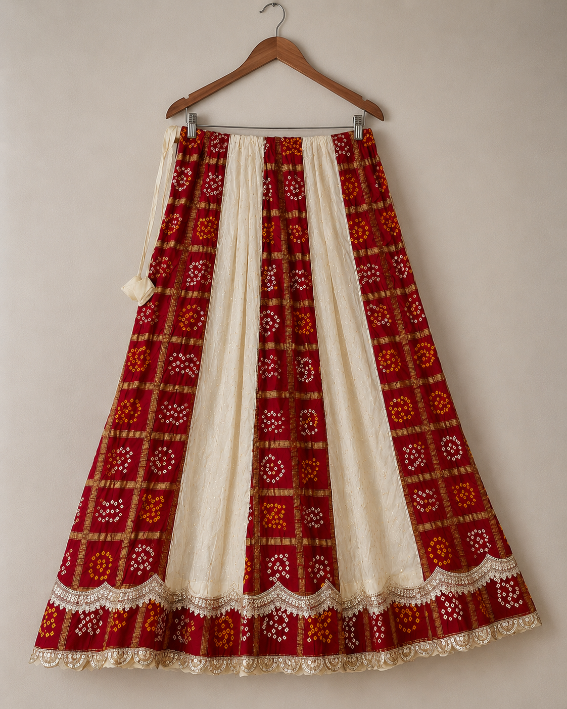 Beautiful Cosmos Febric Lehenga With Handwrok X Ghatchola Bandhani Dupatta