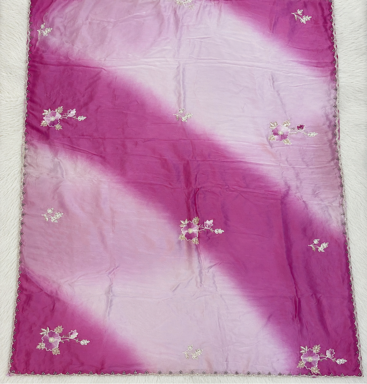 Beautiful Pure H.O Silk Saree With Handwork