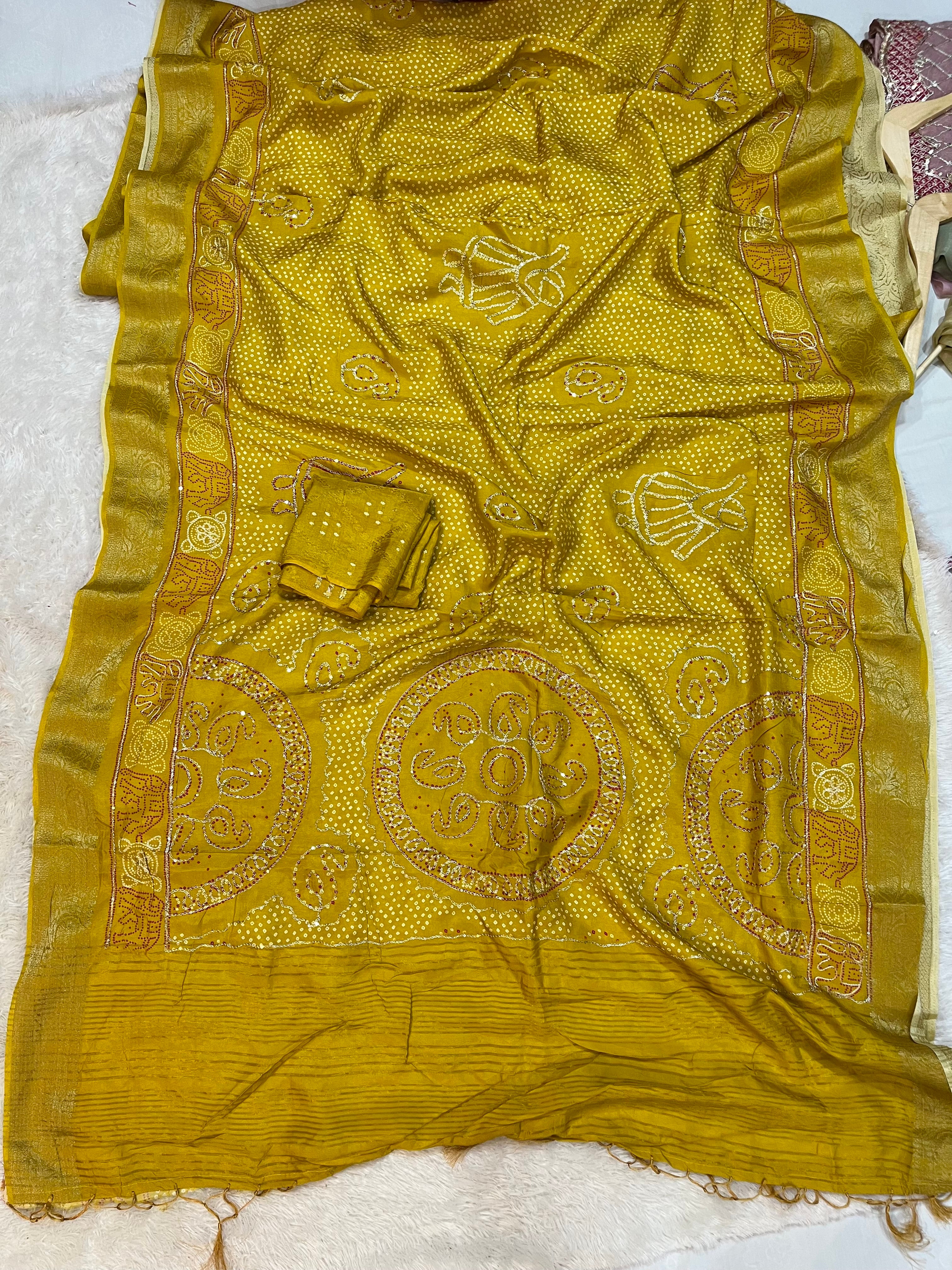 Dolla Silk Traditional Saree With Handwork Touch