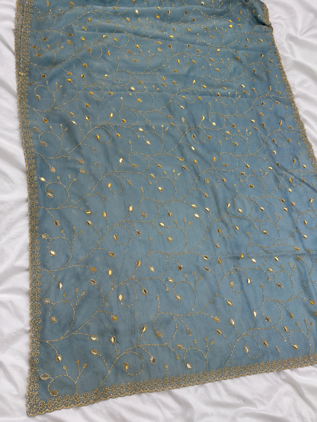 Luxury Tissue Saree With Beautiful Handwork