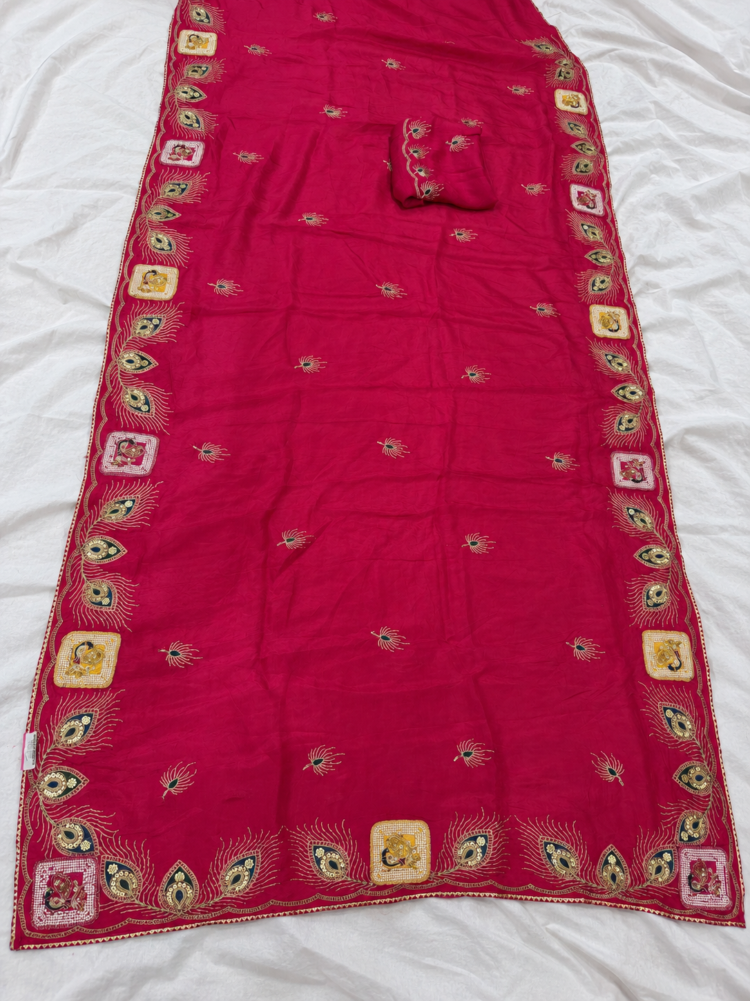 Pure H O Silk saree With Beautiful Handwork