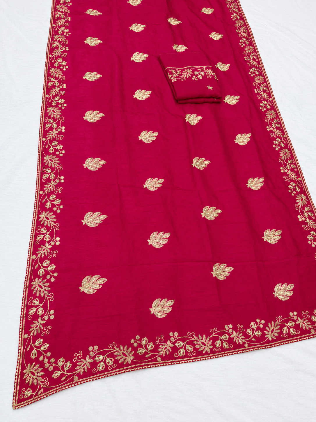Beautiful H O Silk Saree With Handwork
