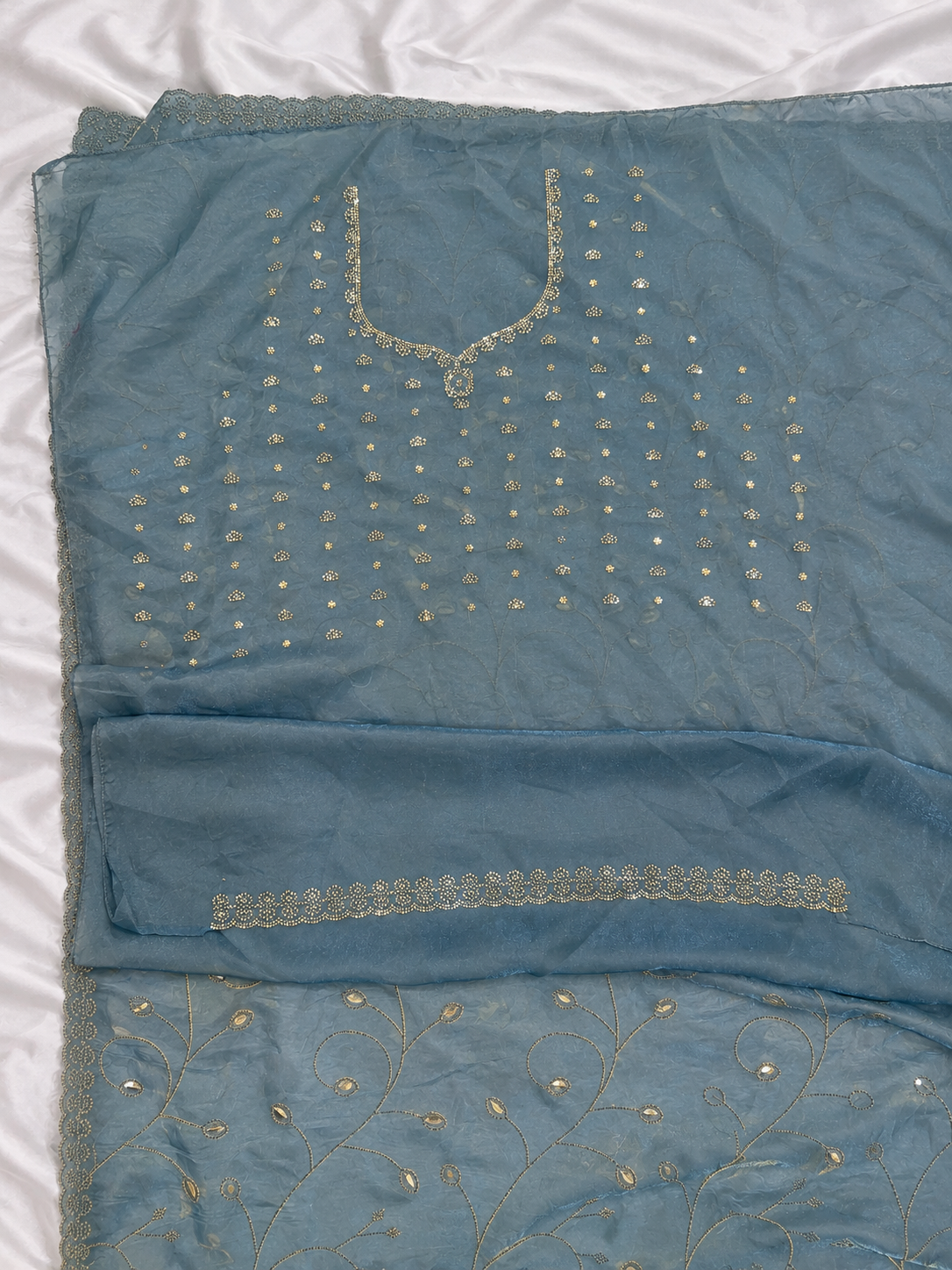 Luxury Tissue Saree With Beautiful Handwork