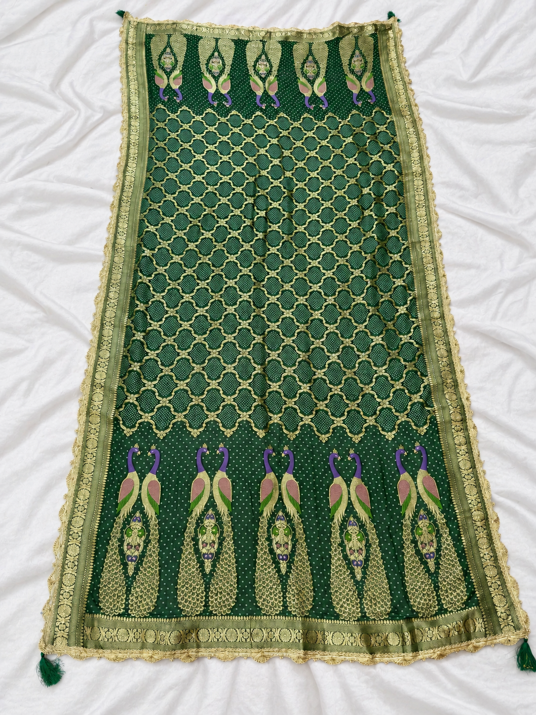 Beautiful Pure Georgatte Dupatta With Handwork