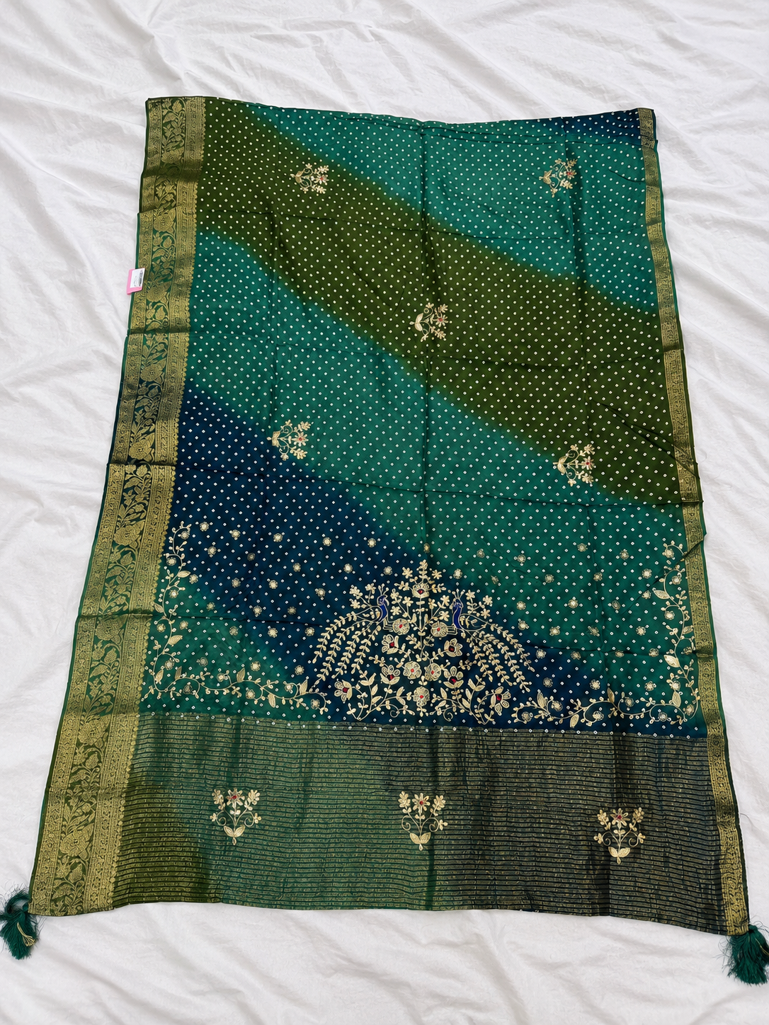Premium Handwork Pure H O Silk Saree in Multishades