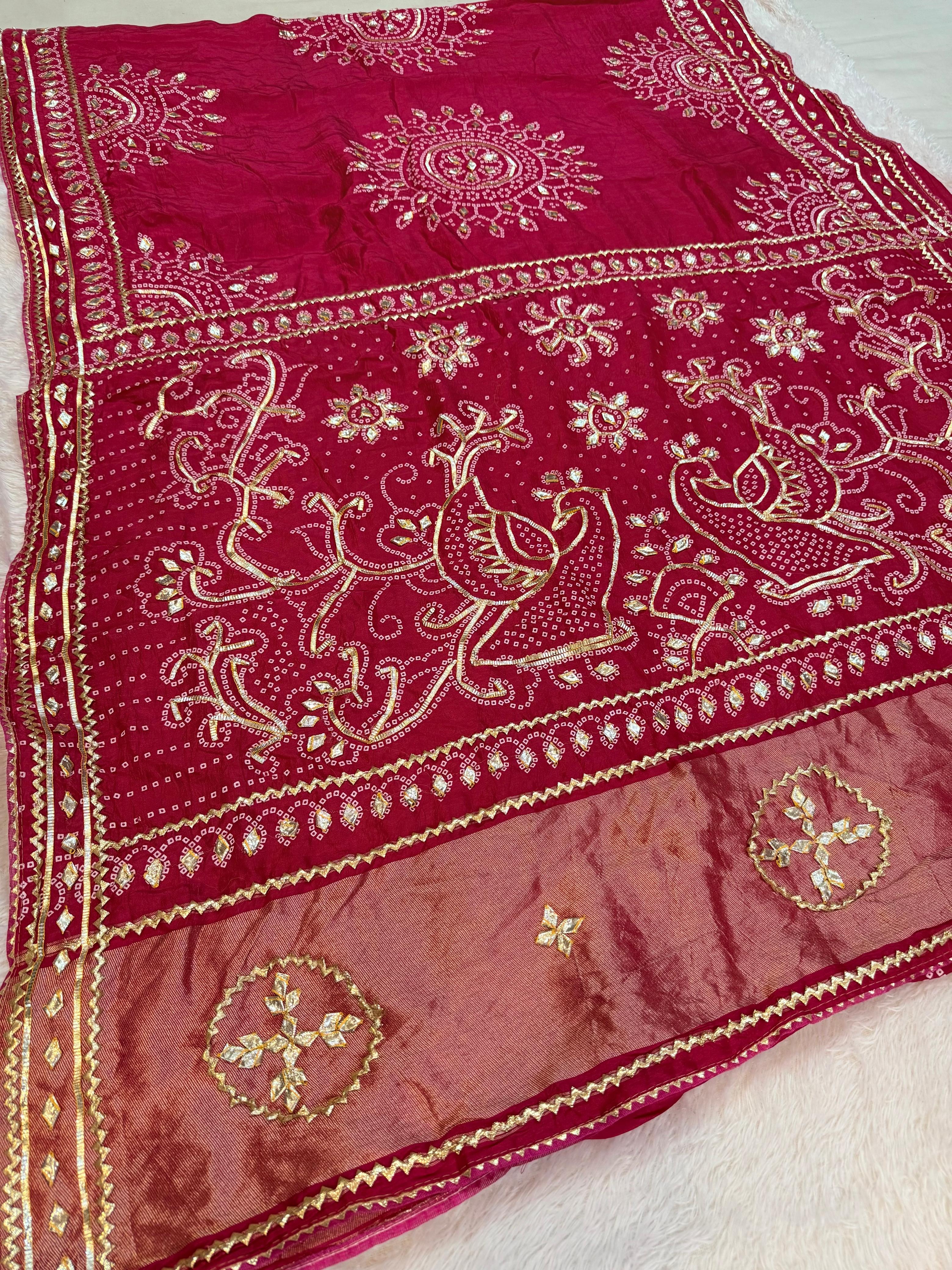 Dolla Silk Saree With Gottapatti Hand Work