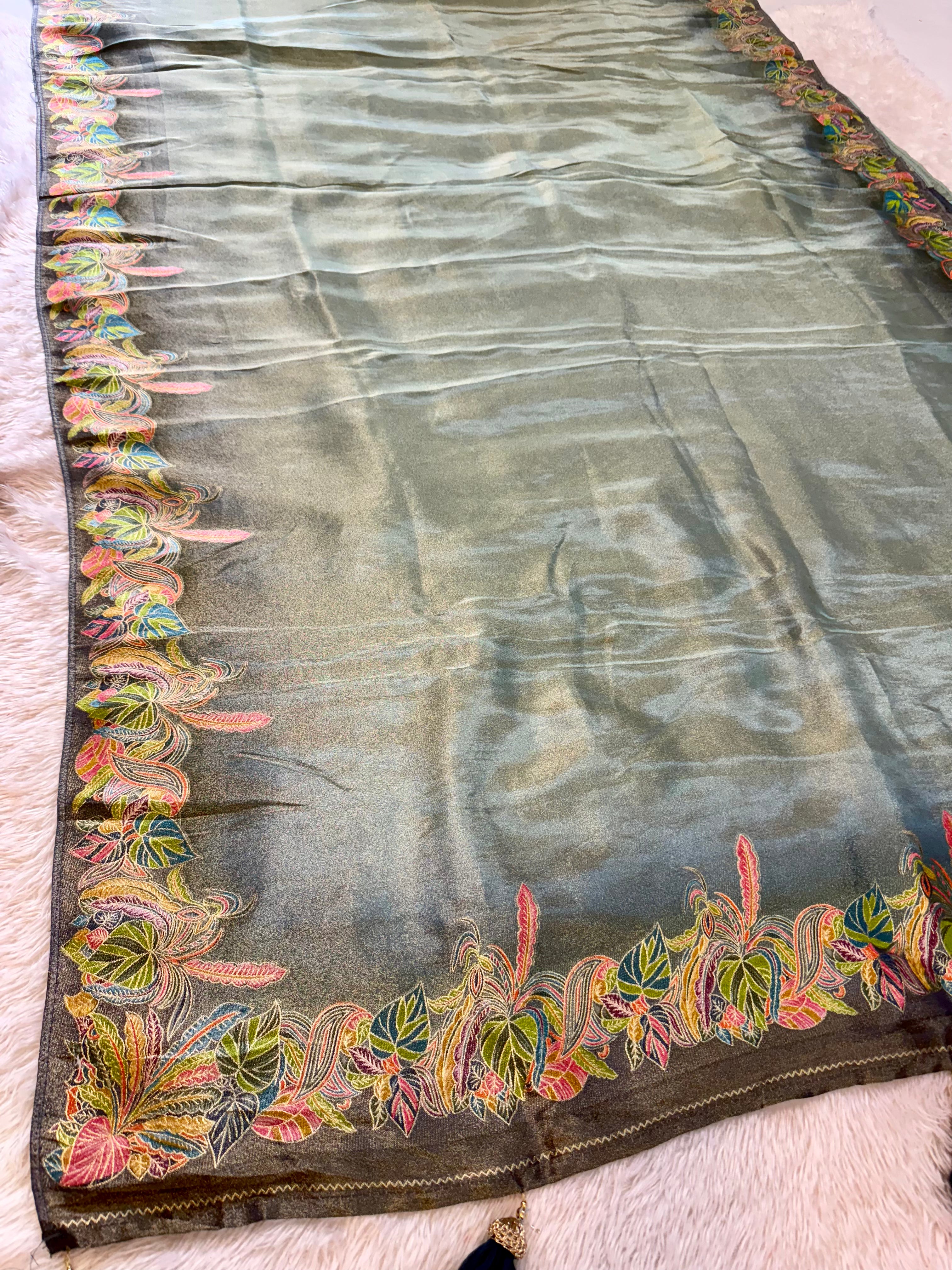 Tissue Cosmo Weaving Designer Saree