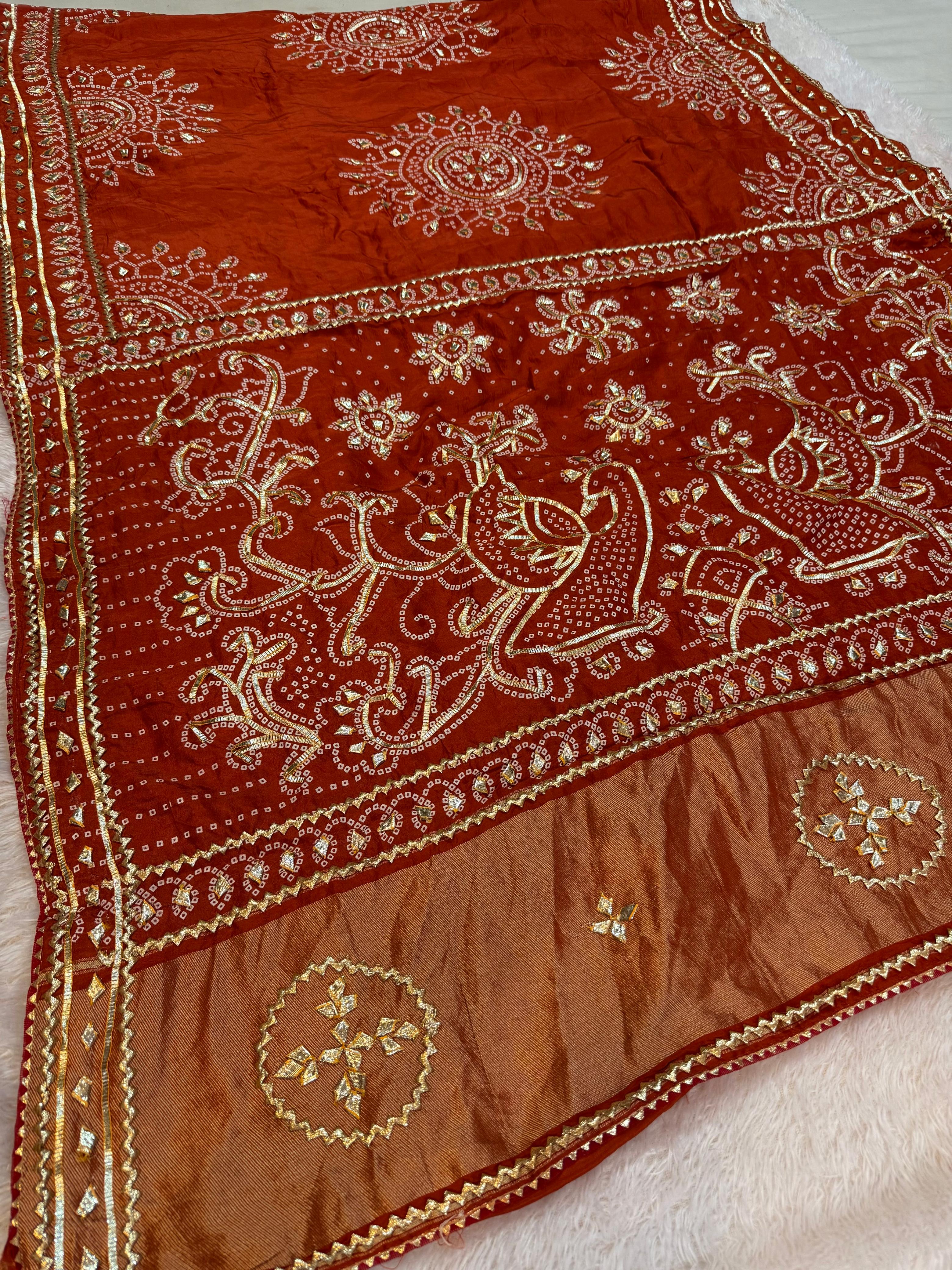 Dolla Silk Saree With Gottapatti Hand Work