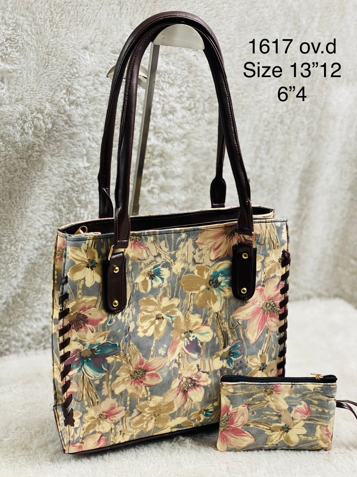 TOTE 2 Pice HandBlock Print Fabric Handbag