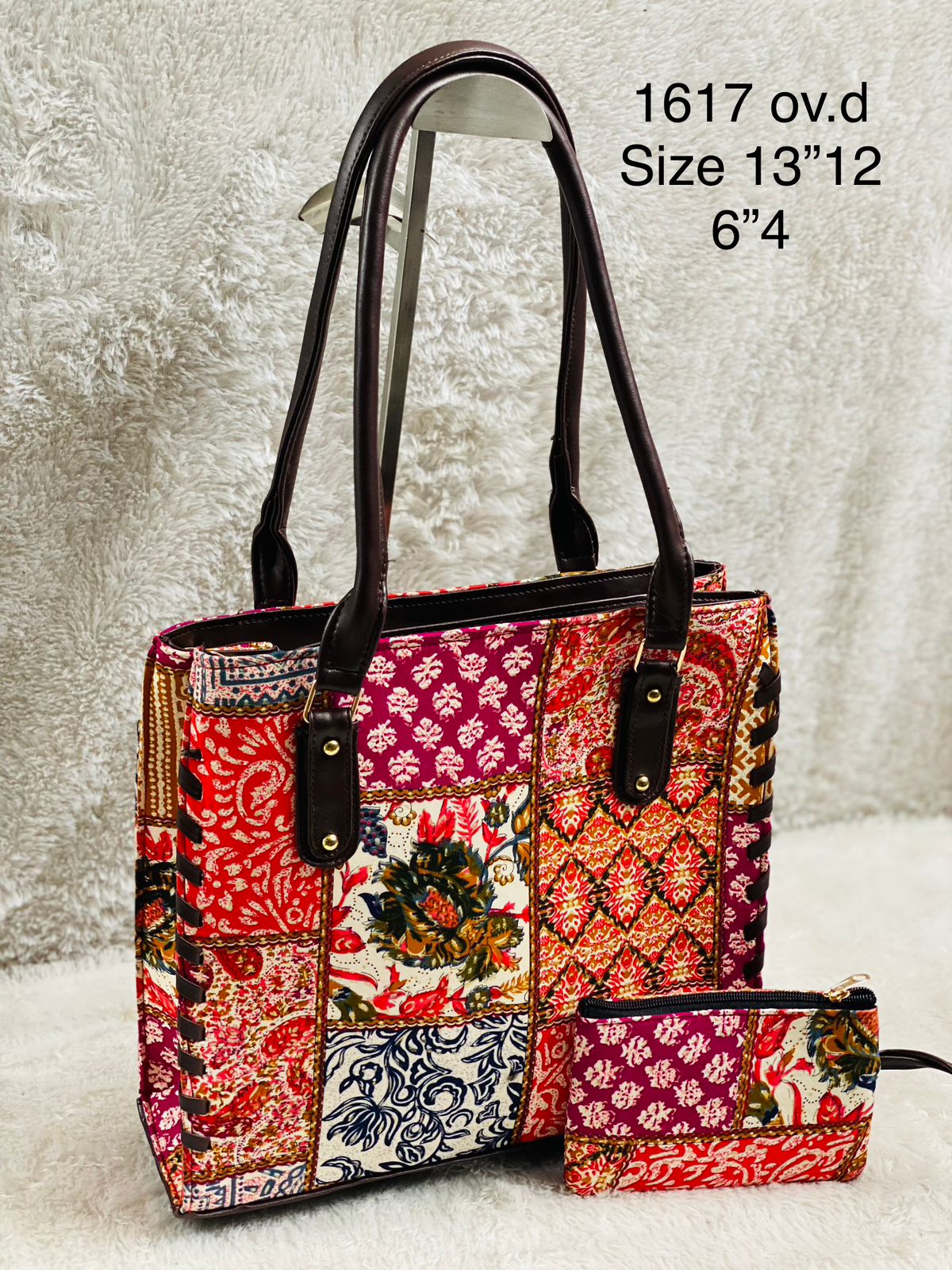 TOTE 2 Pice HandBlock Print Fabric Handbag