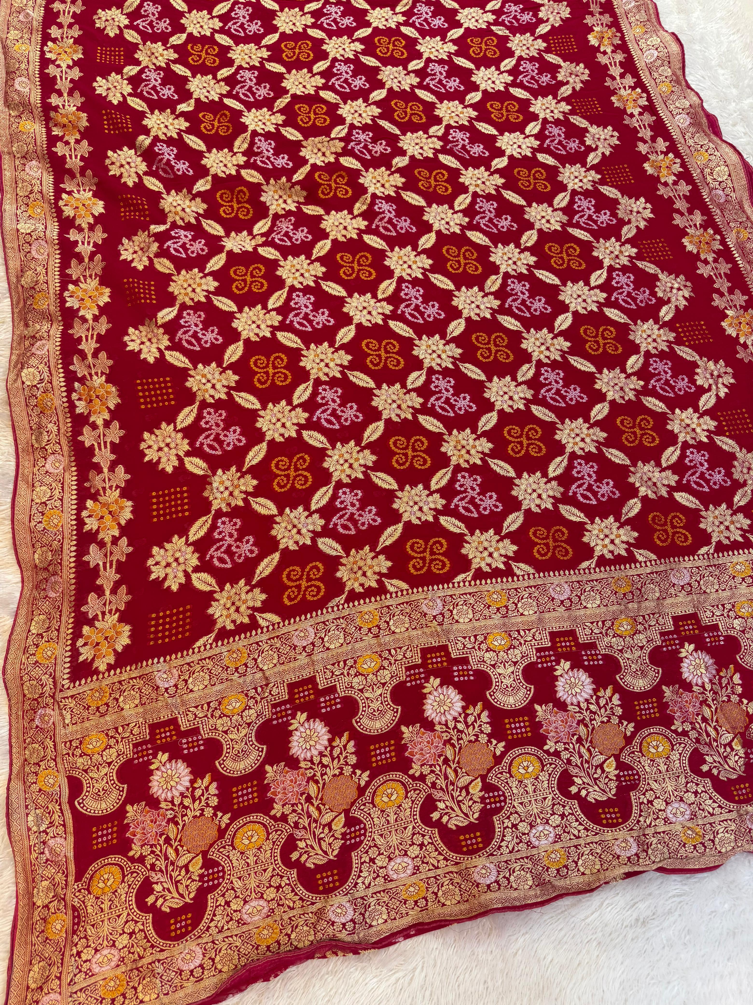 Beautiful Pure Viscose Georgette Saree With Weaving Work