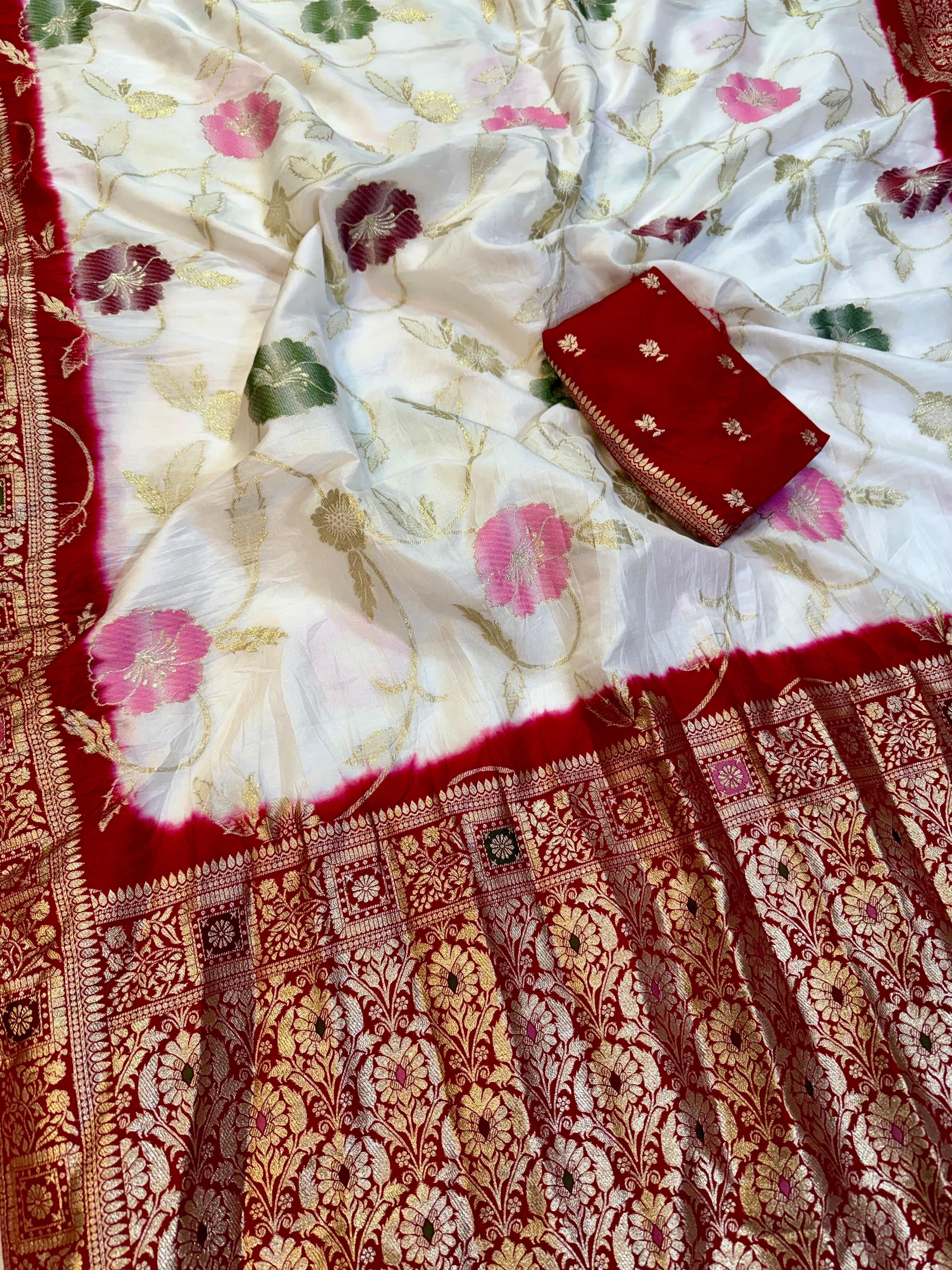 Traditional Naylon Dolla Silk Saree With Weaving Work