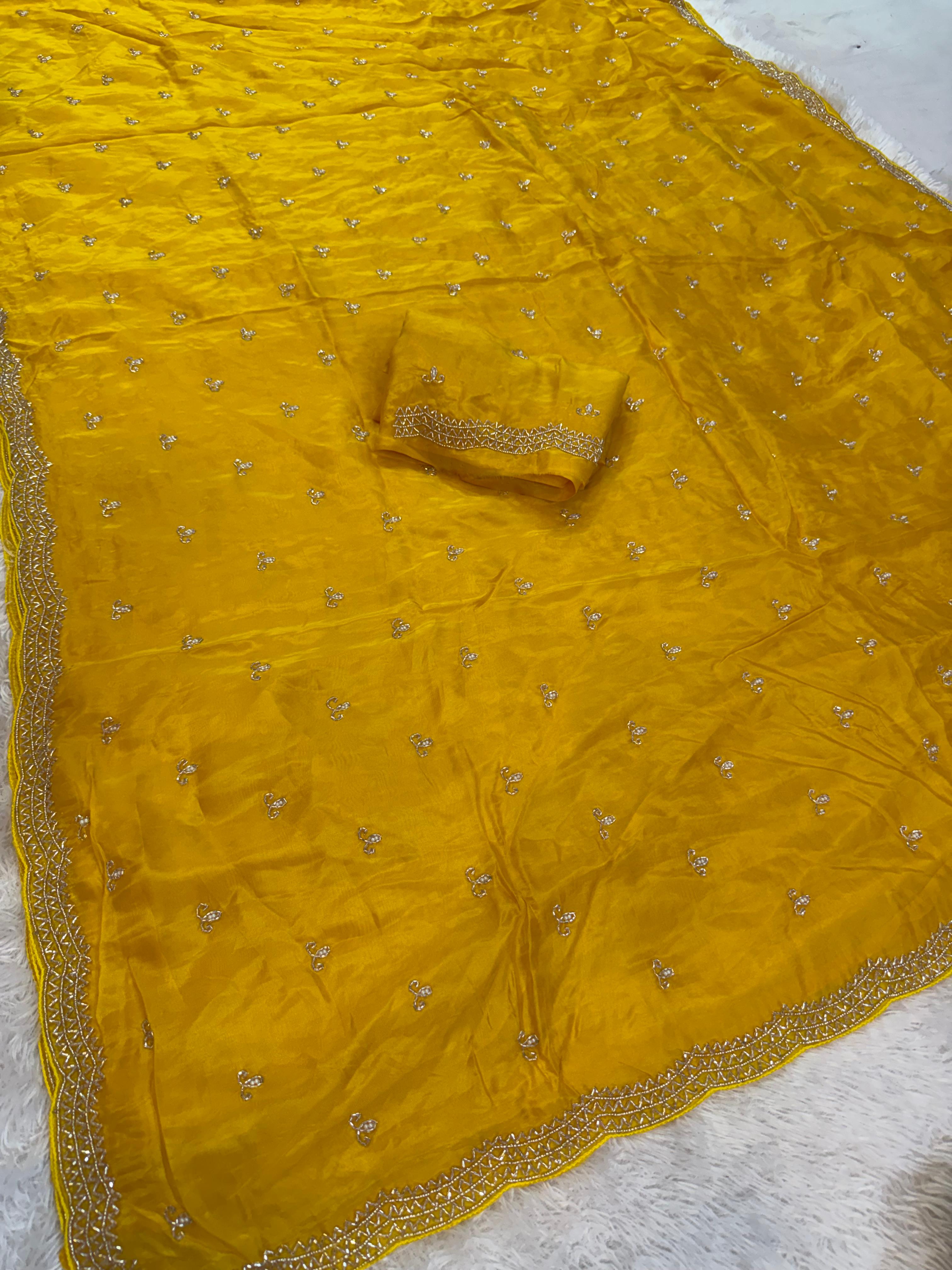 Premium Handwork Designer Pure H O Silk Saree