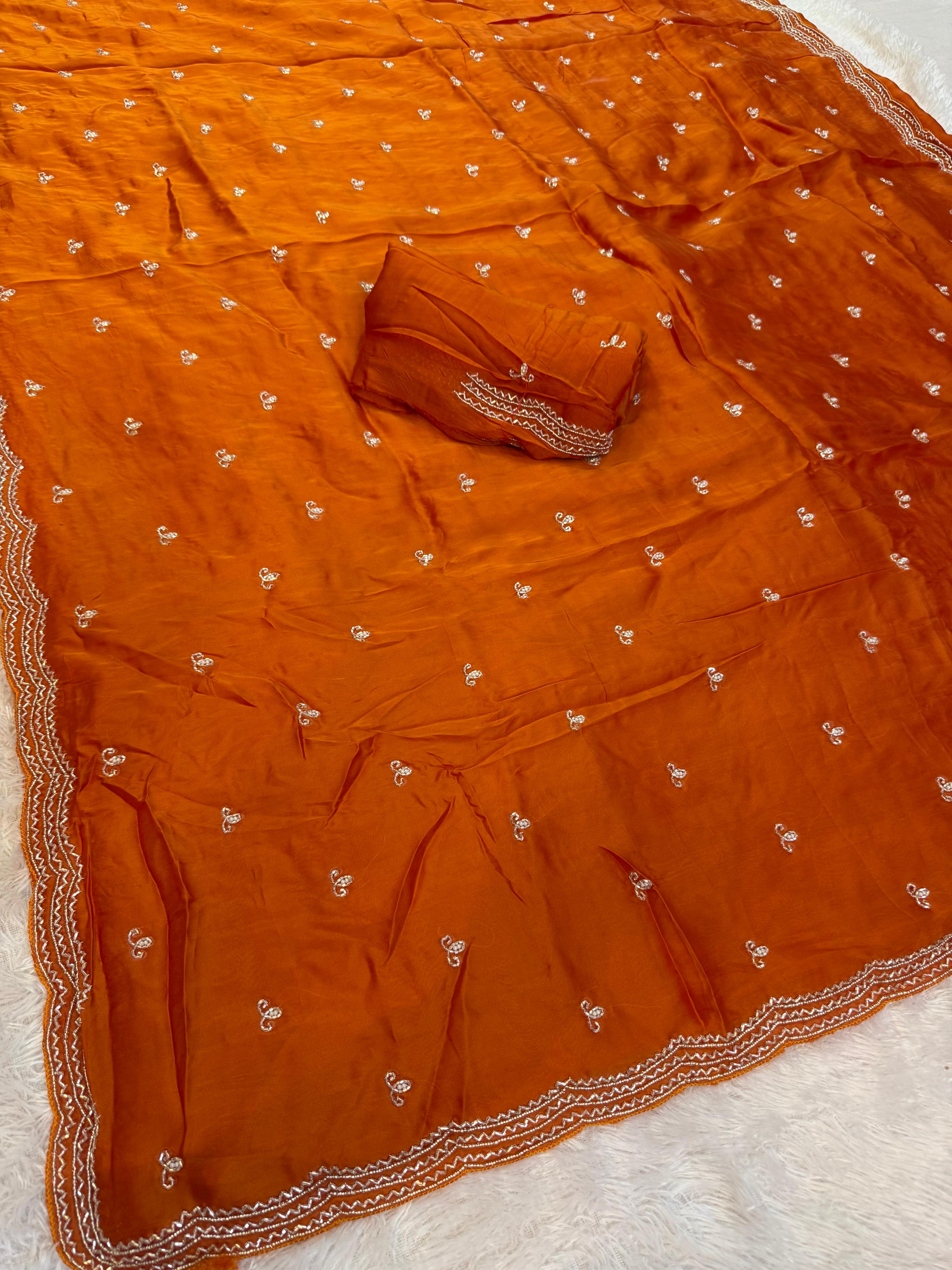 Premium Handwork Designer Pure H O Silk Saree
