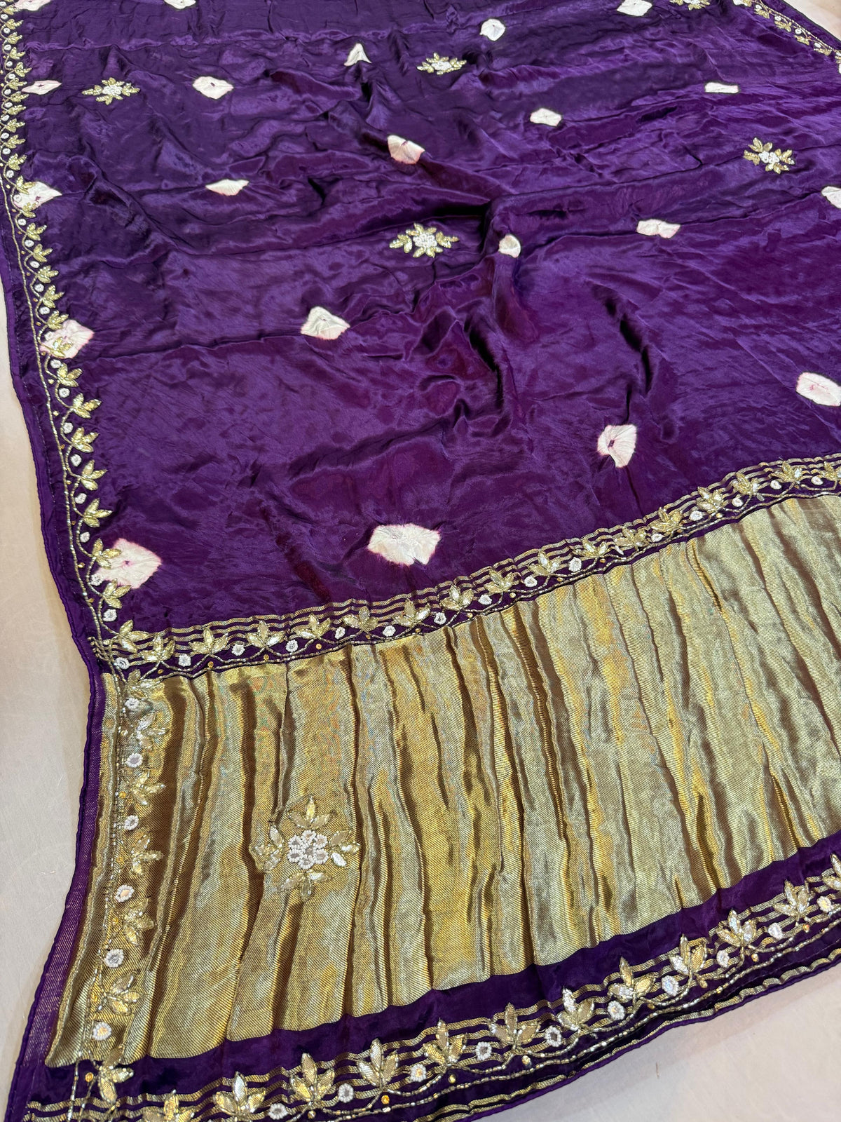 Beautiful Modal Silk Saree With Handwork
