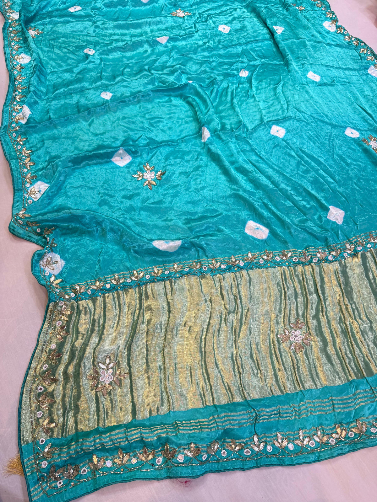 Beautiful Modal Silk Saree With Handwork