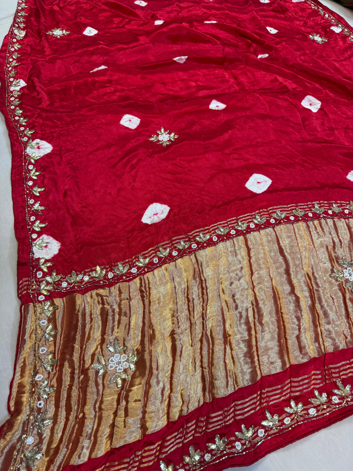 Beautiful Modal Silk Saree With Handwork