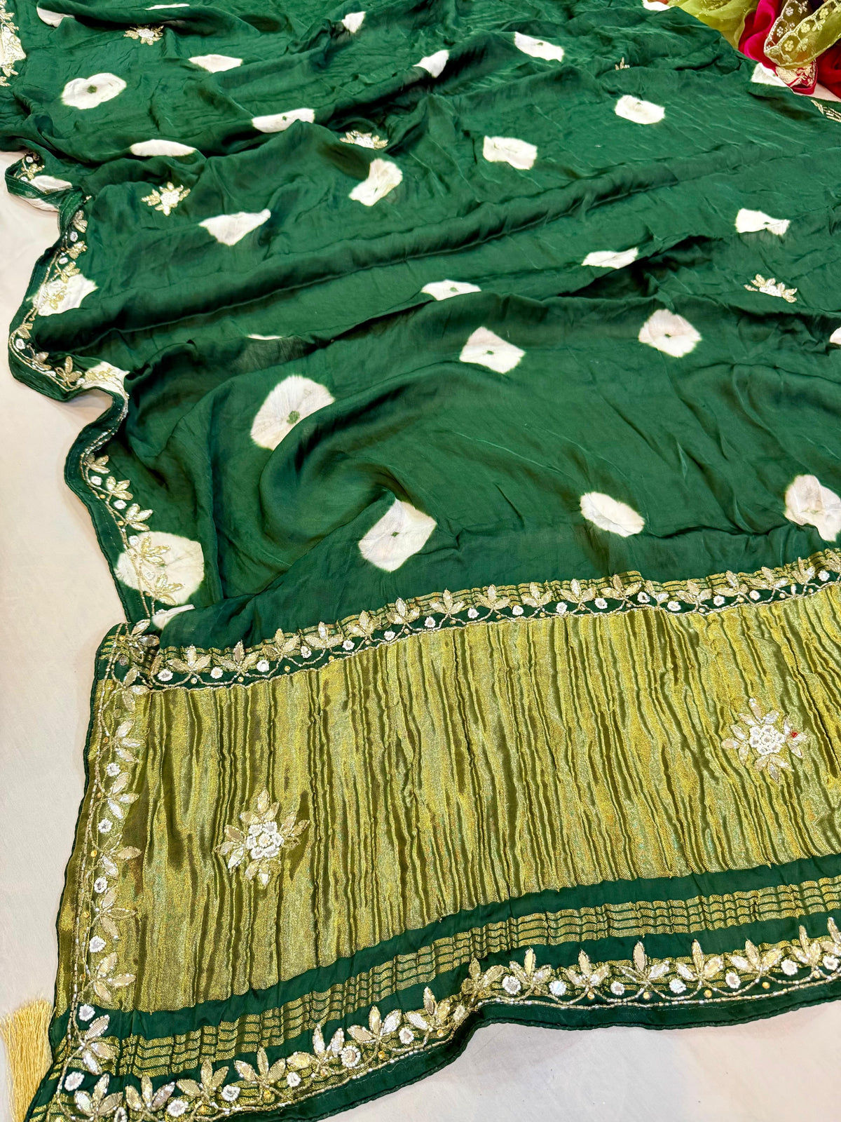 Beautiful Modal Silk Saree With Handwork