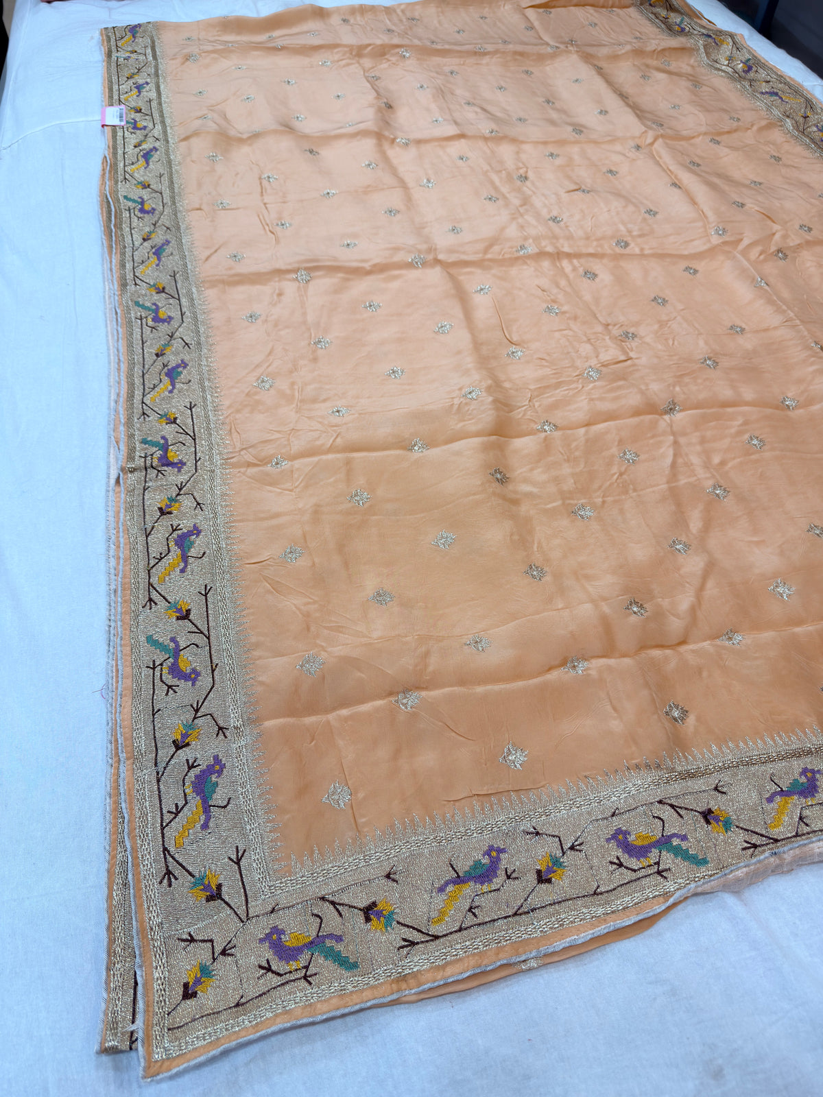 Beautiful H.O Silk Saree with Jari Work (Three Different Borders)
