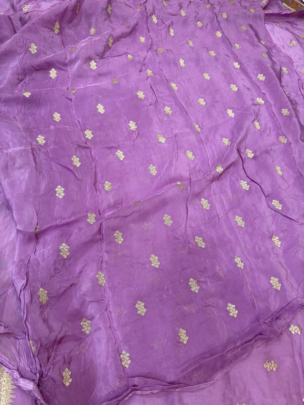 Beautiful H.O Silk Saree with Jari Work (Three Different Borders)