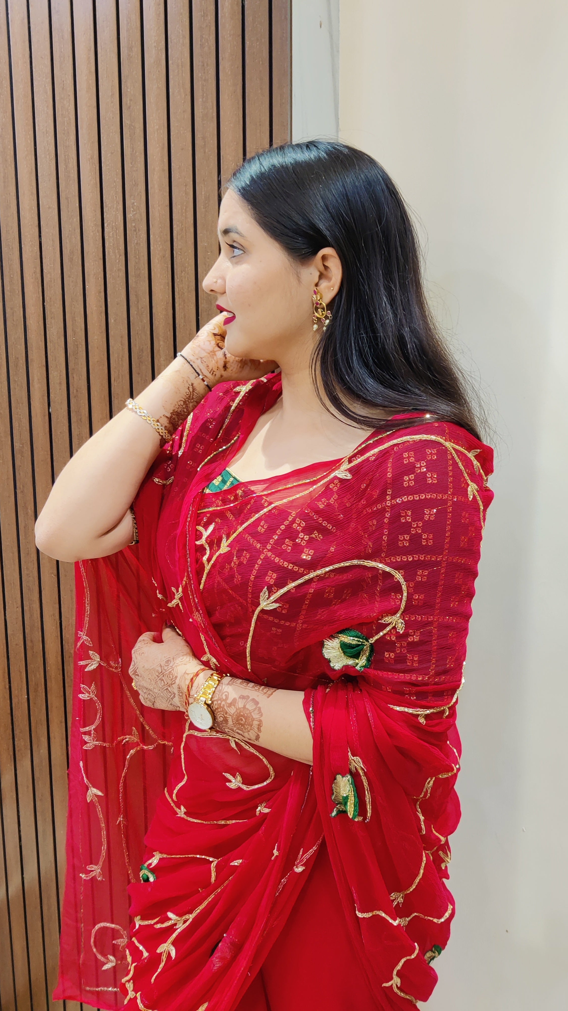 Beautiful Pure Chiffon Kasab Work Pure Chiffon Saree