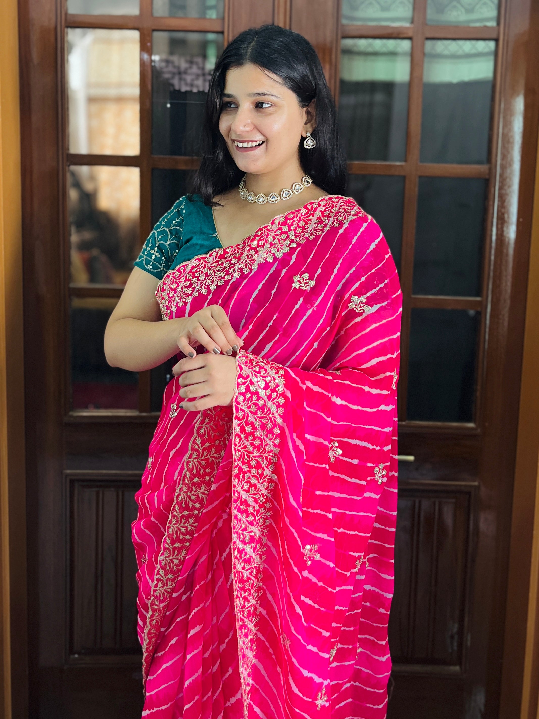 Latest Mothara Saree With Beautiful Jarri And Sequence Work