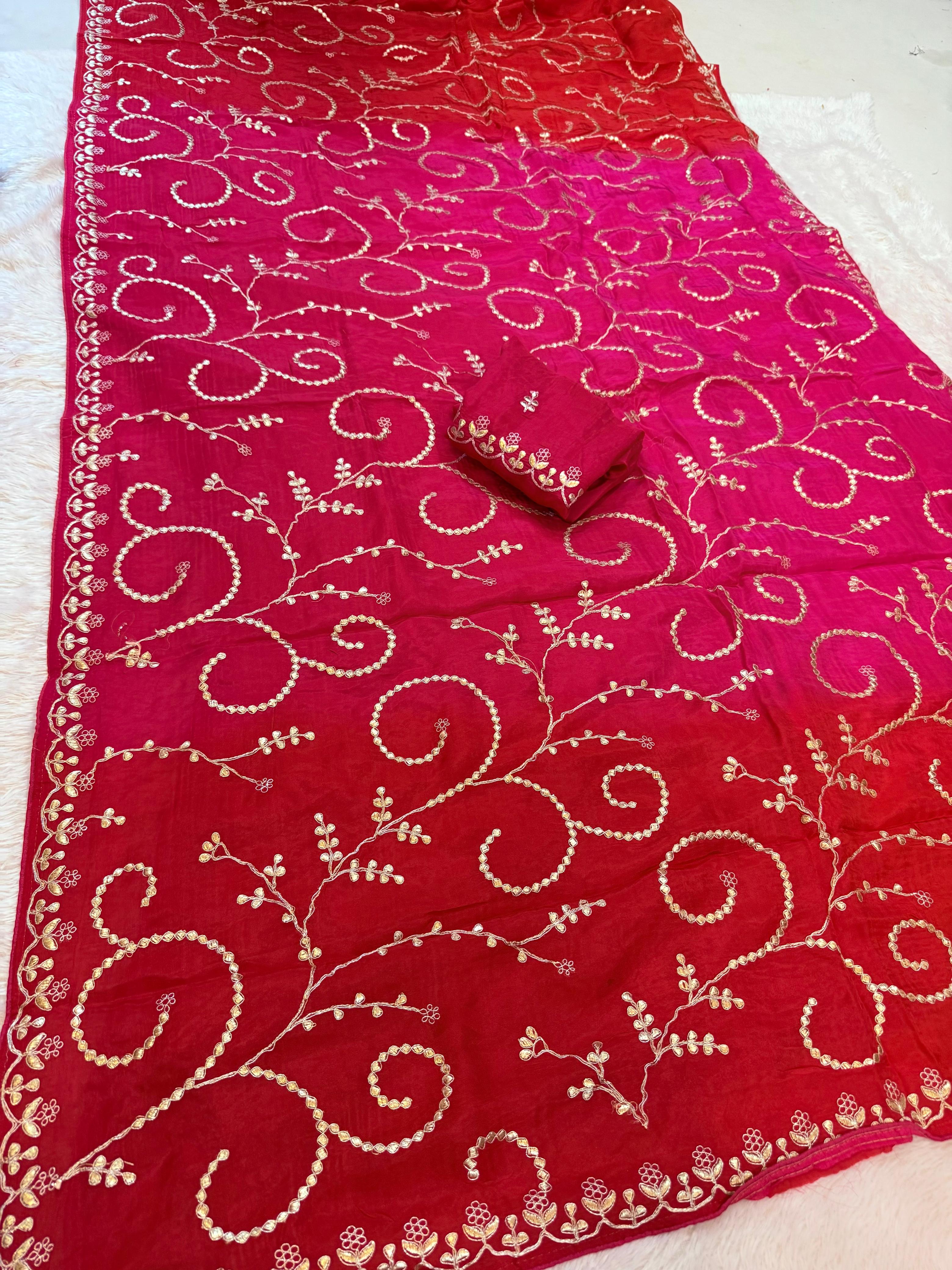Traditional Pure H O Silk Saree With PittanWork