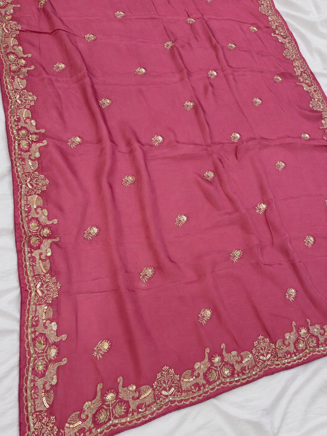 Designer H.O Silk Saree with Handwork (Heavy Work Blouse)