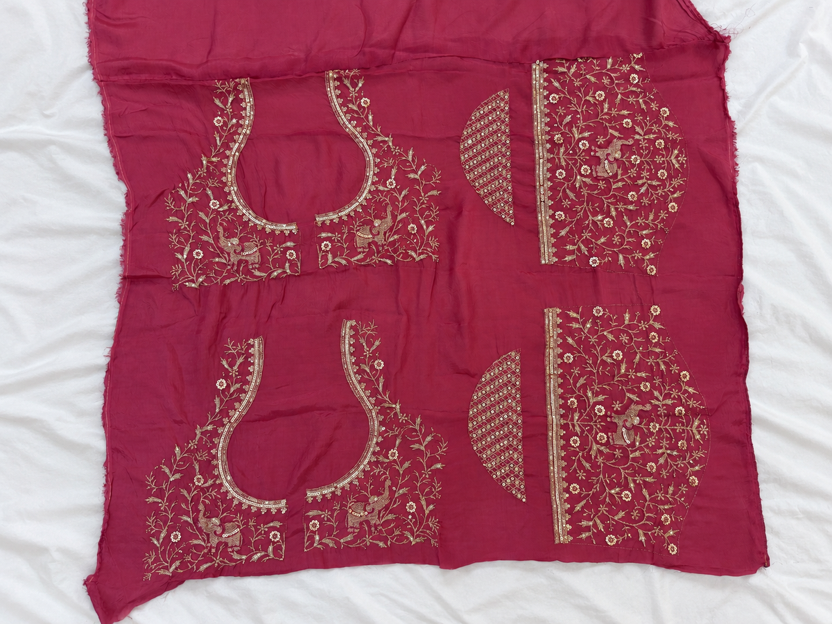 Designer H.O Silk Saree with Handwork (Heavy Work Blouse)