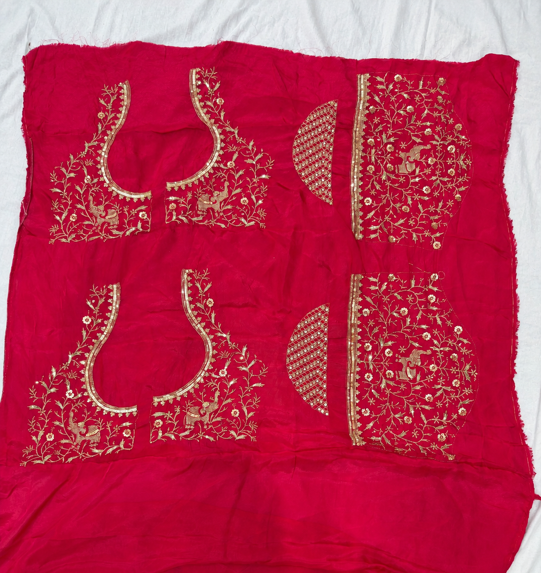 Designer H.O Silk Saree with Handwork (Heavy Work Blouse)