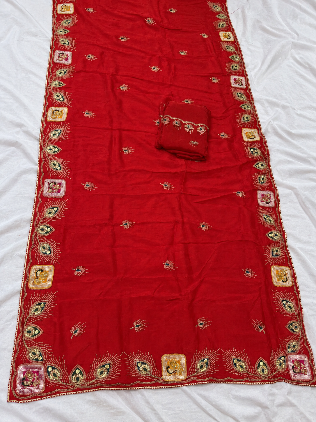 Pure H O Silk saree With Beautiful Handwork