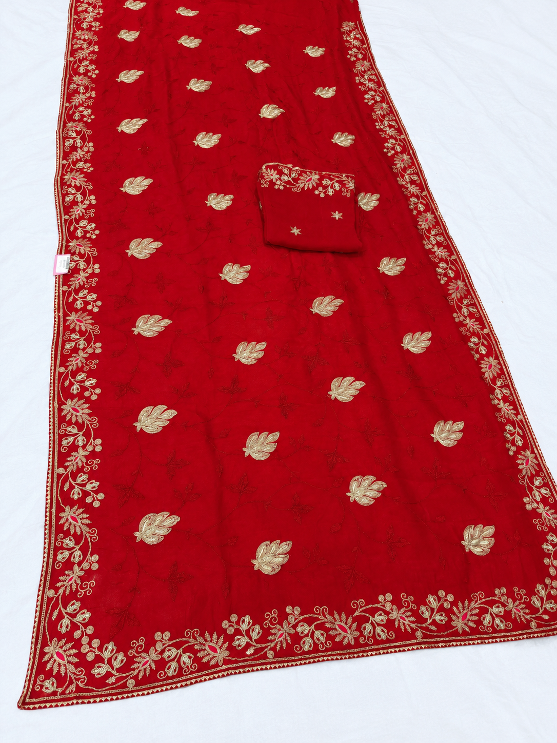 Beautiful H O Silk Saree With Handwork