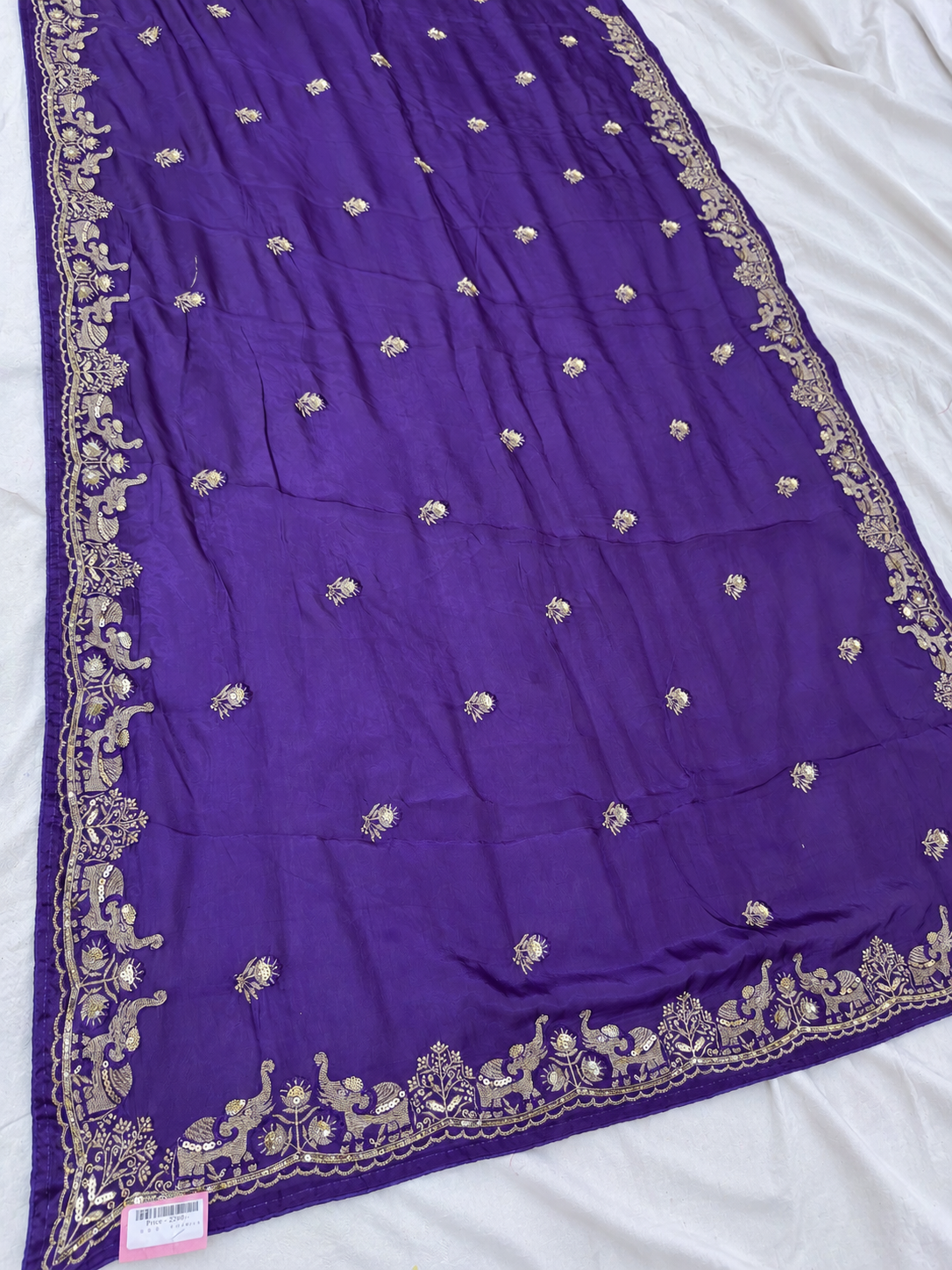 Designer H.O Silk Saree with Handwork (Heavy Work Blouse)