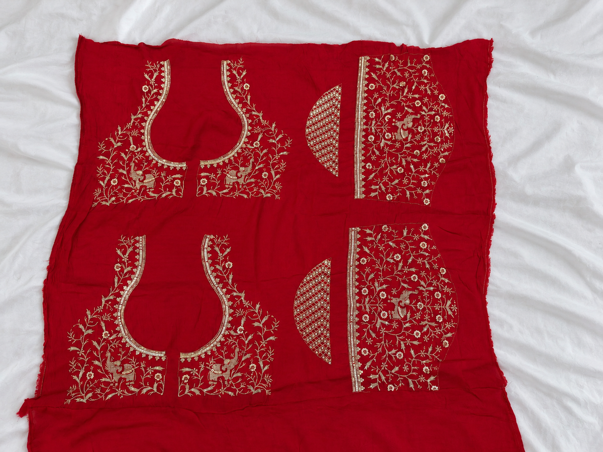 Designer H.O Silk Saree with Handwork (Heavy Work Blouse)