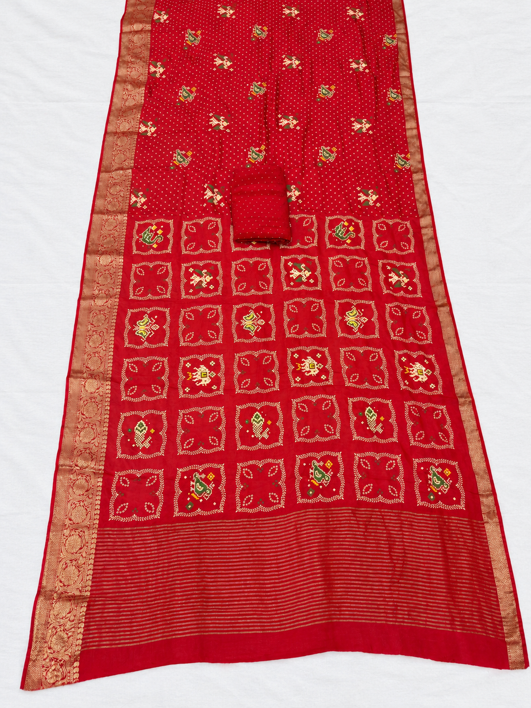 Pure H.O Silk Saree with Patola Print