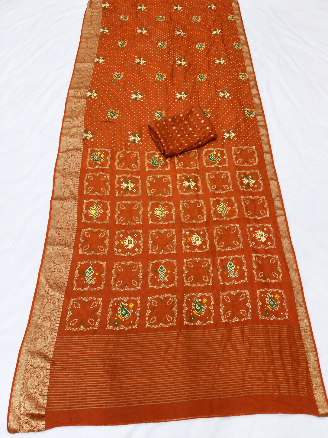 Pure H.O Silk Saree with Patola Print