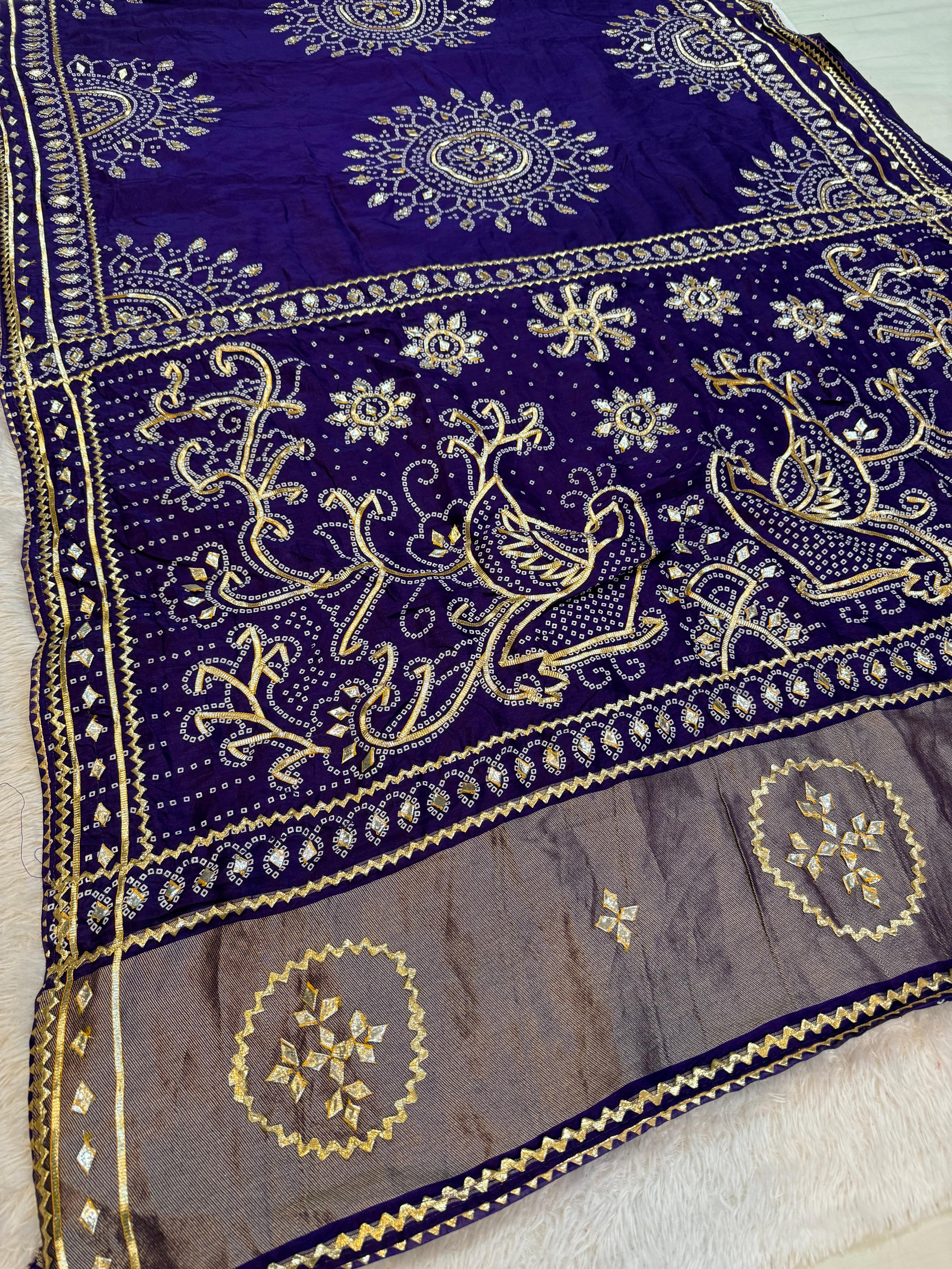 Dolla Silk Saree With Gottapatti Hand Work