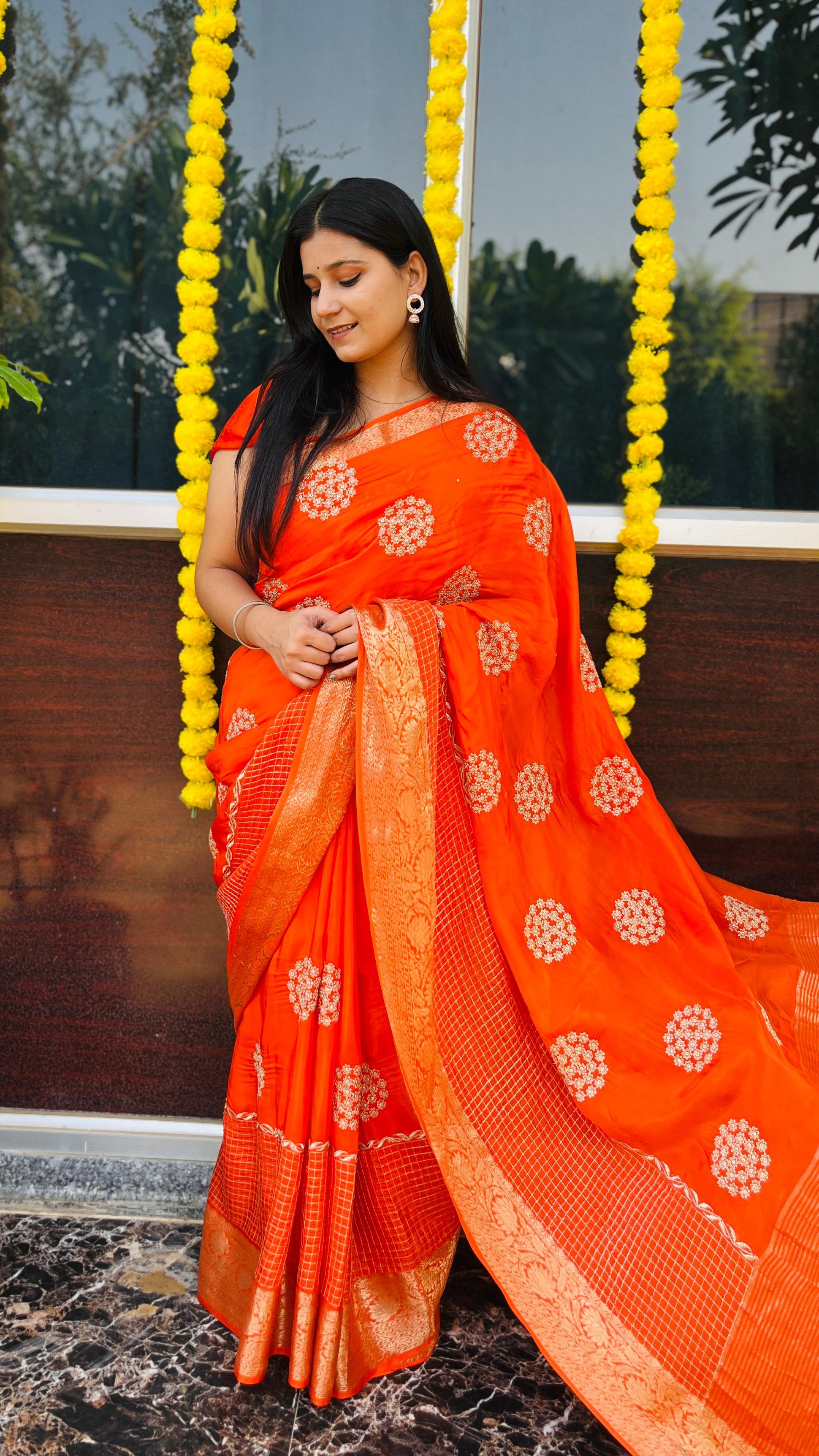 Pure H O Silk Saree With Jaari Work