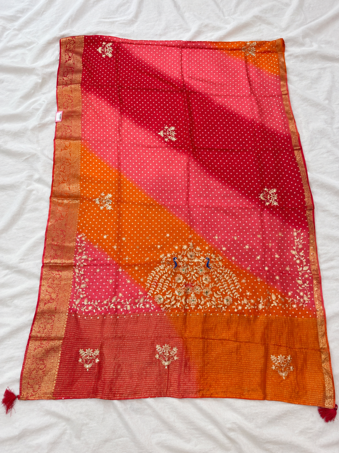 Premium Handwork Pure H O Silk Saree in Multishades