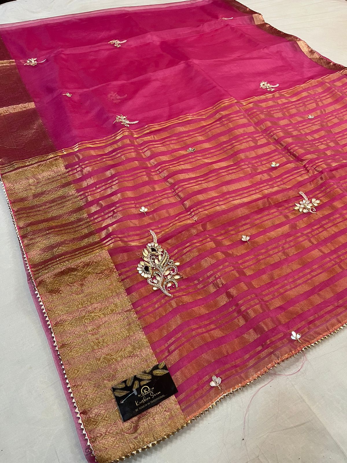 Organza Saree With Premium Work