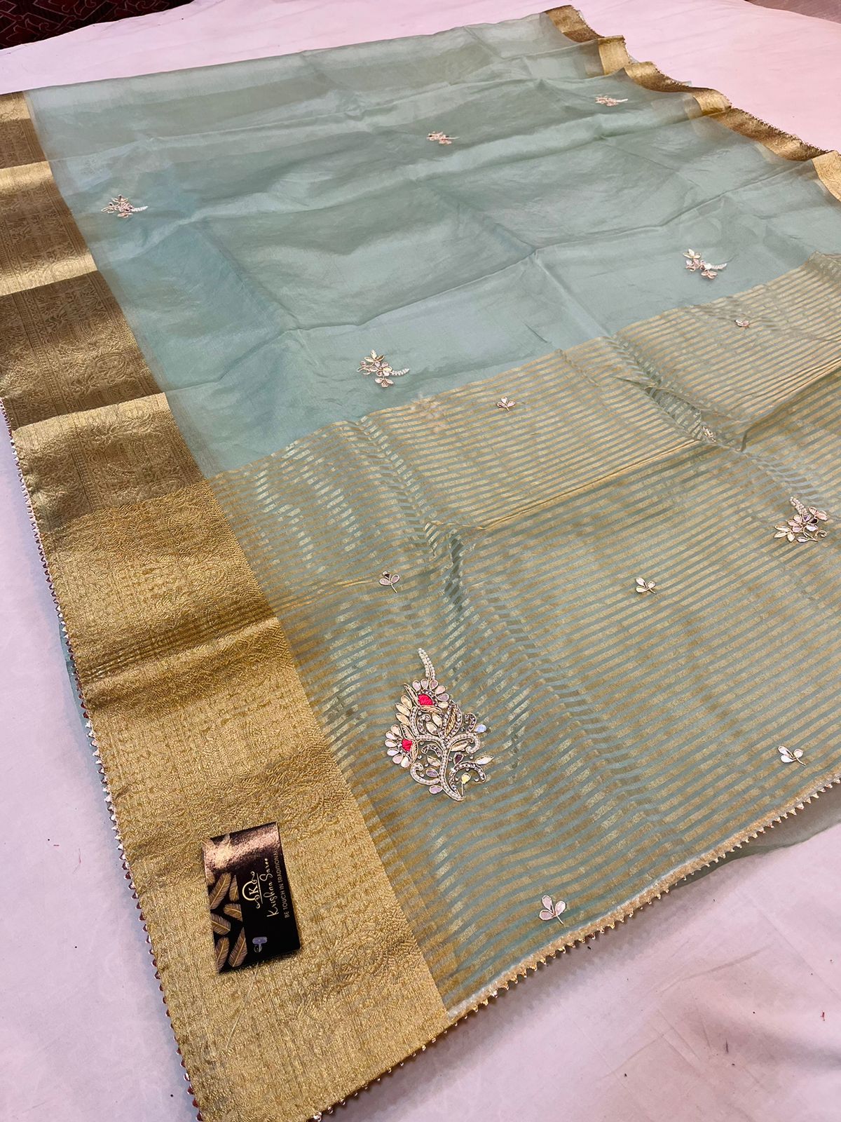 Organza Saree With Premium Work