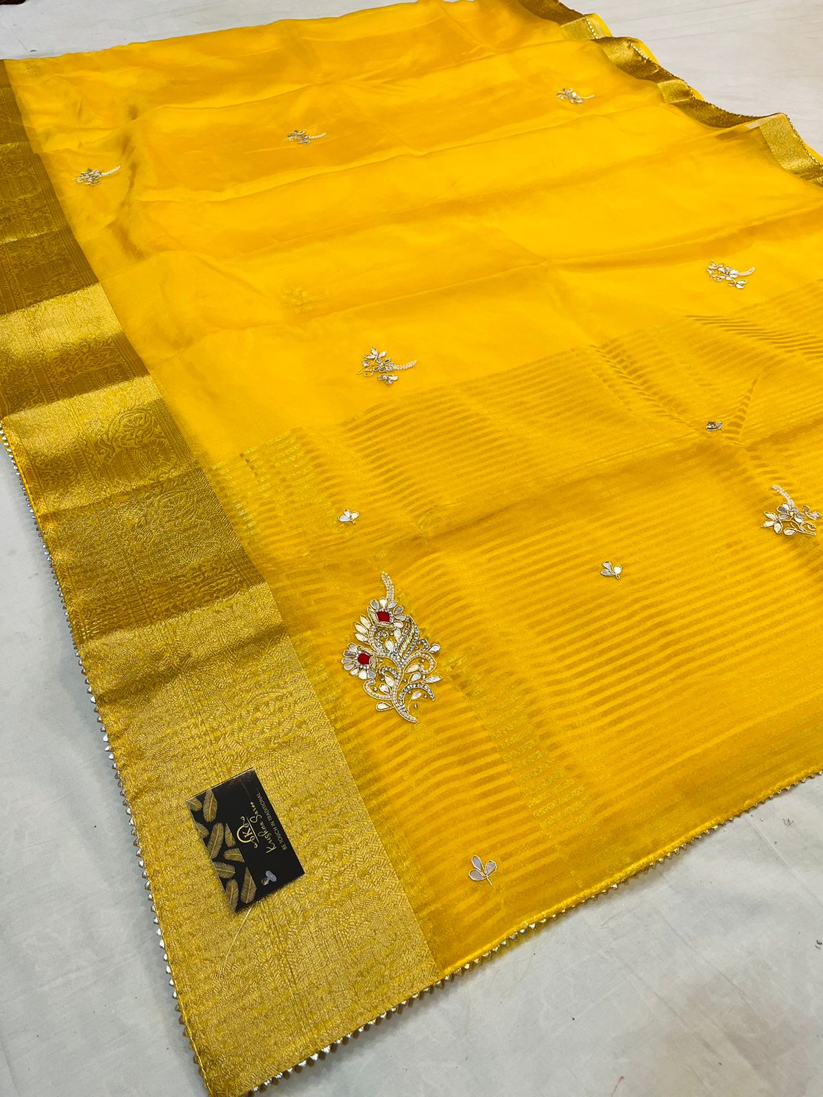 Organza Saree With Premium Work